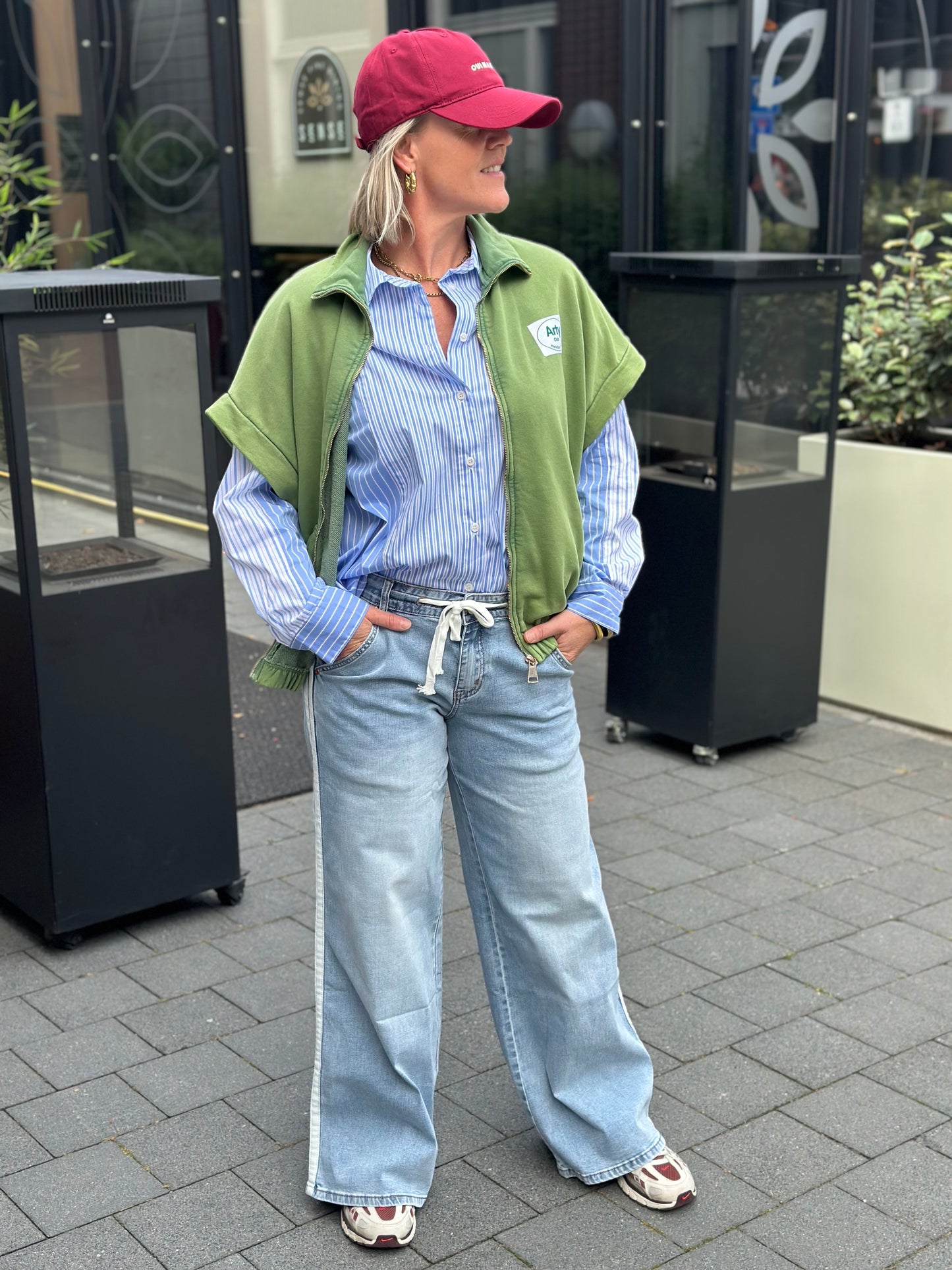 Sweat vest arty groen