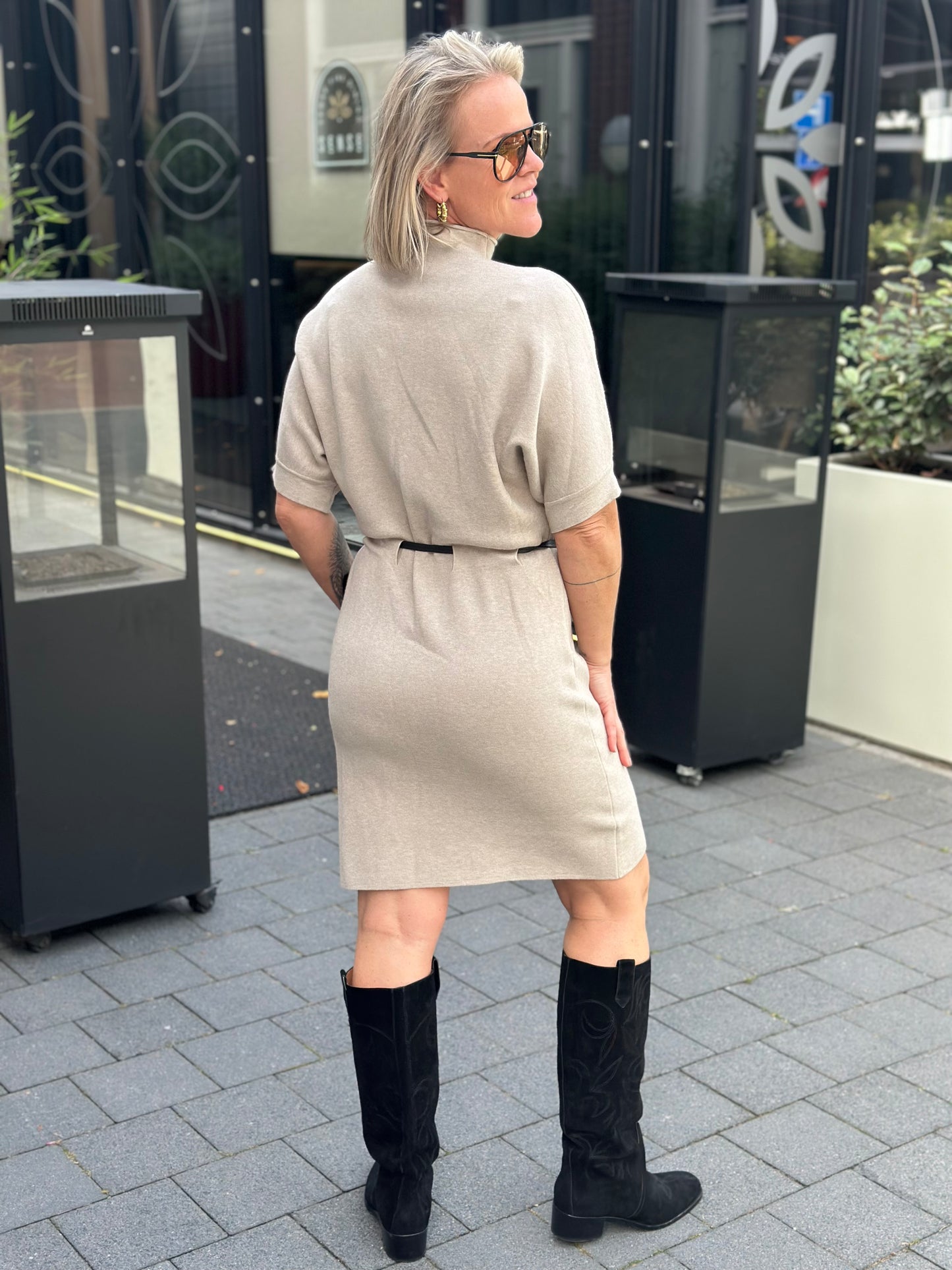 Knitted Dress Violet ecru