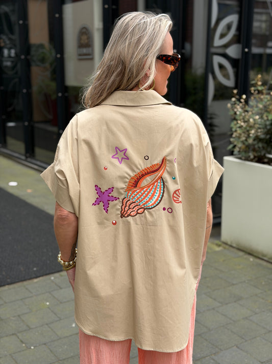Sand blouse happy holiday