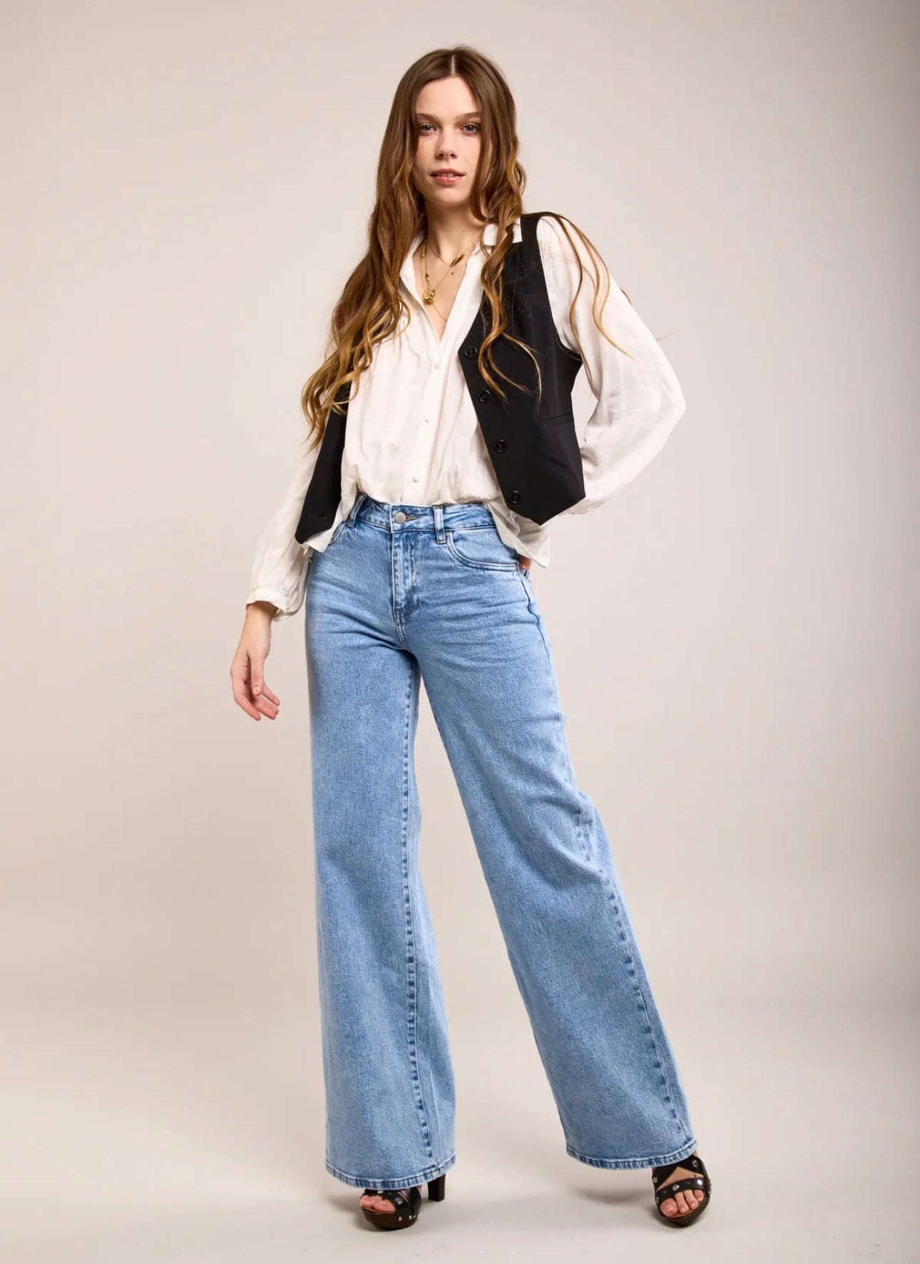 Toxik wide leg jeans blue