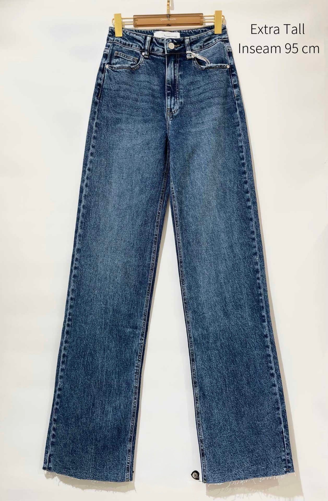 Queen Hearts - extra Tall wide leg jeans donker blauw