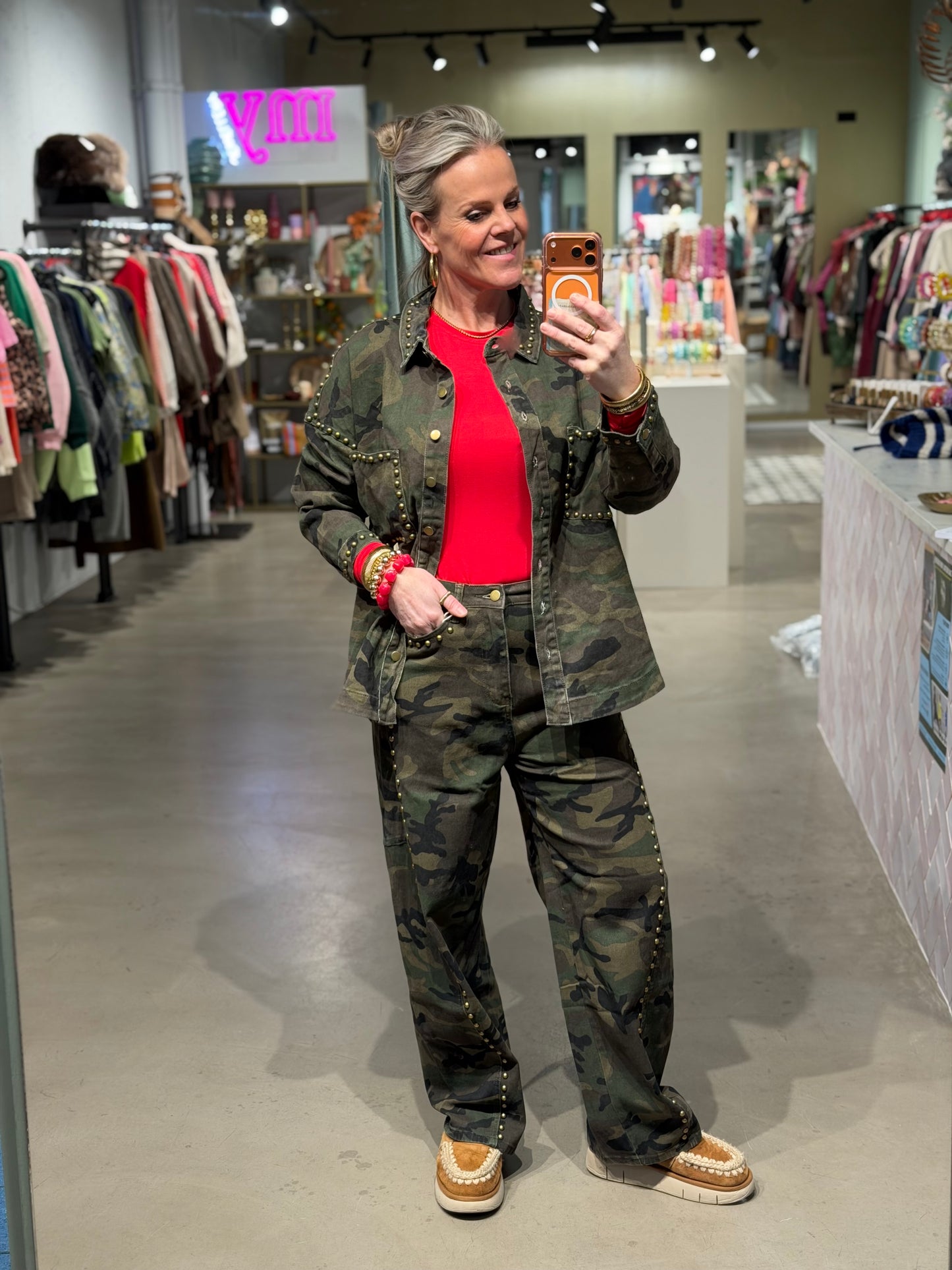 Camp denim jacket studs