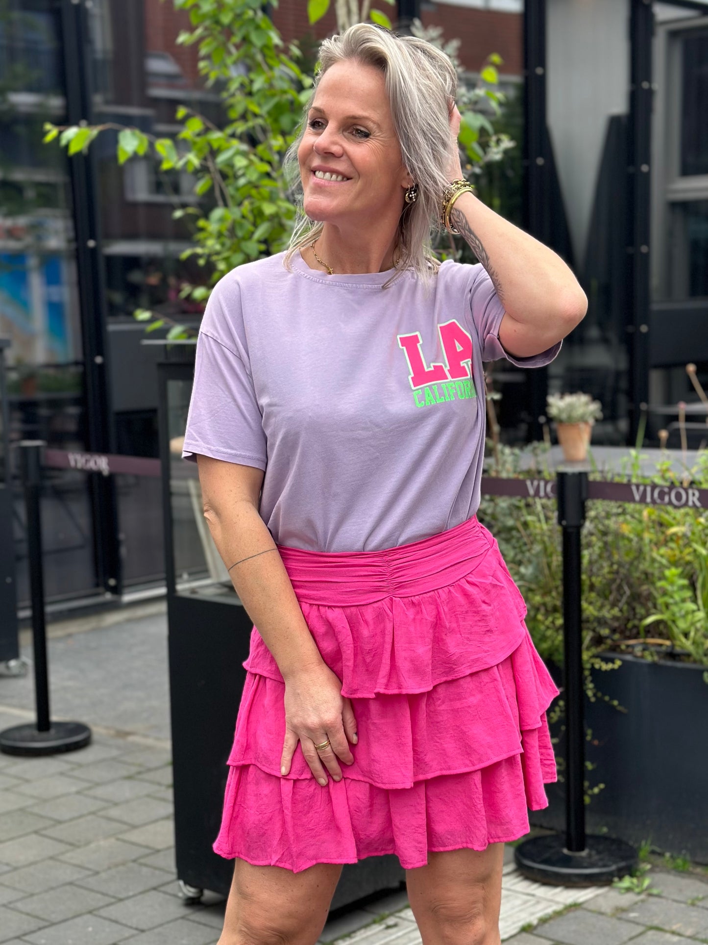 Kort rokje Lilly fuchsia