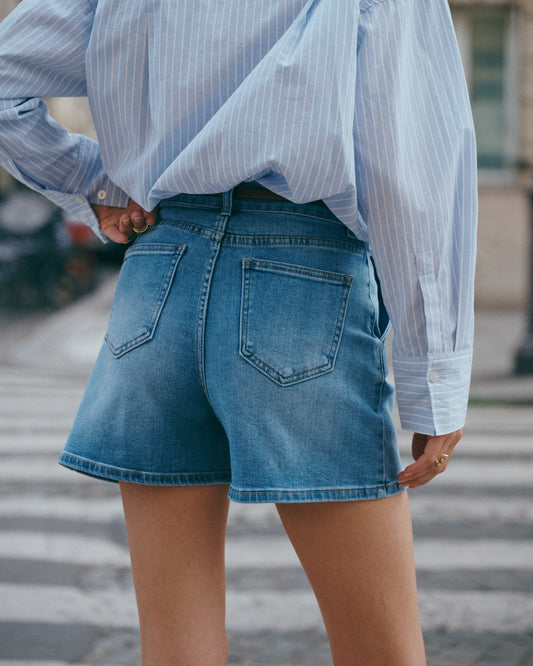 Denim short Daphia blue