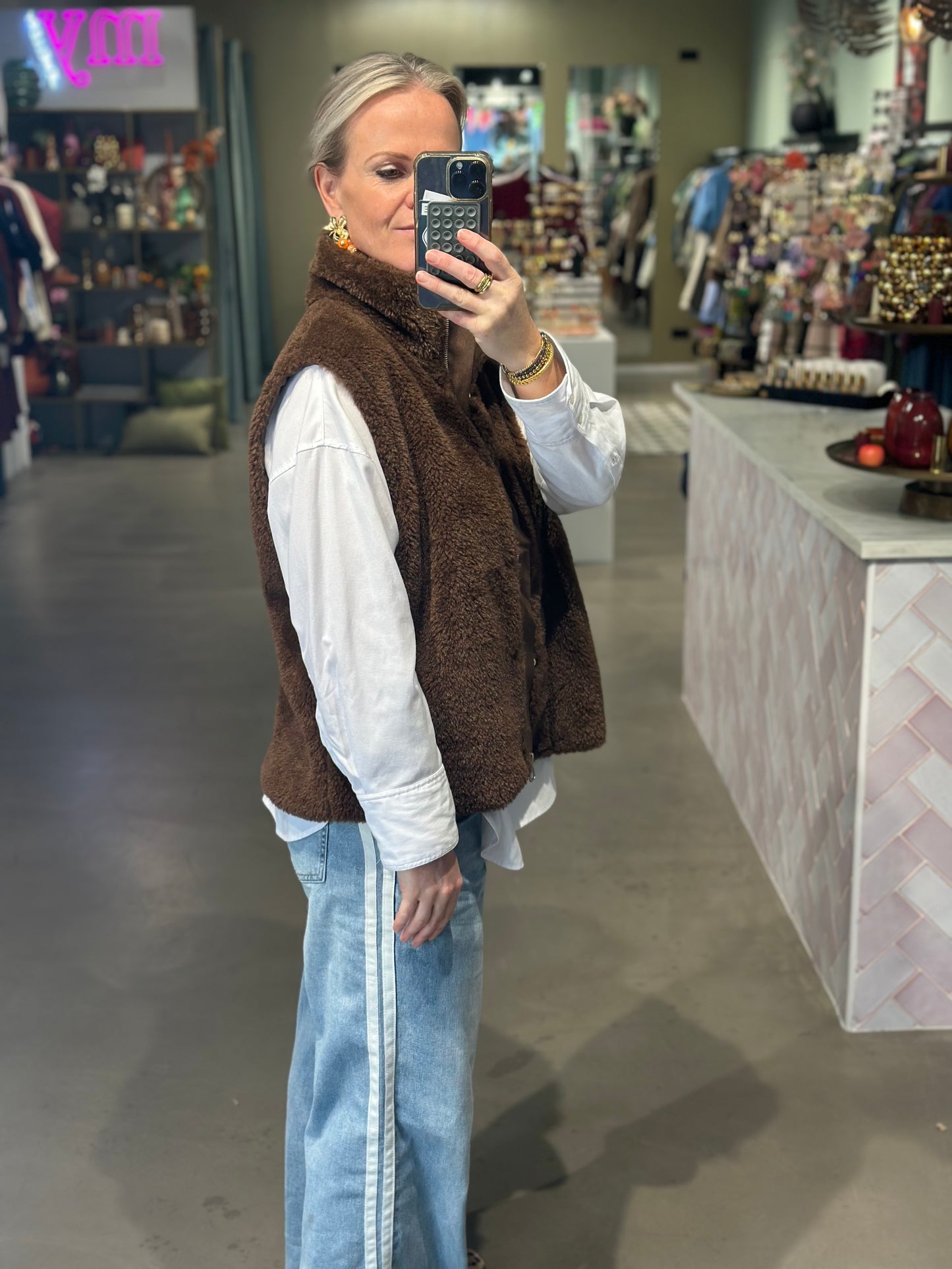 Teddy bodywarmer bruin