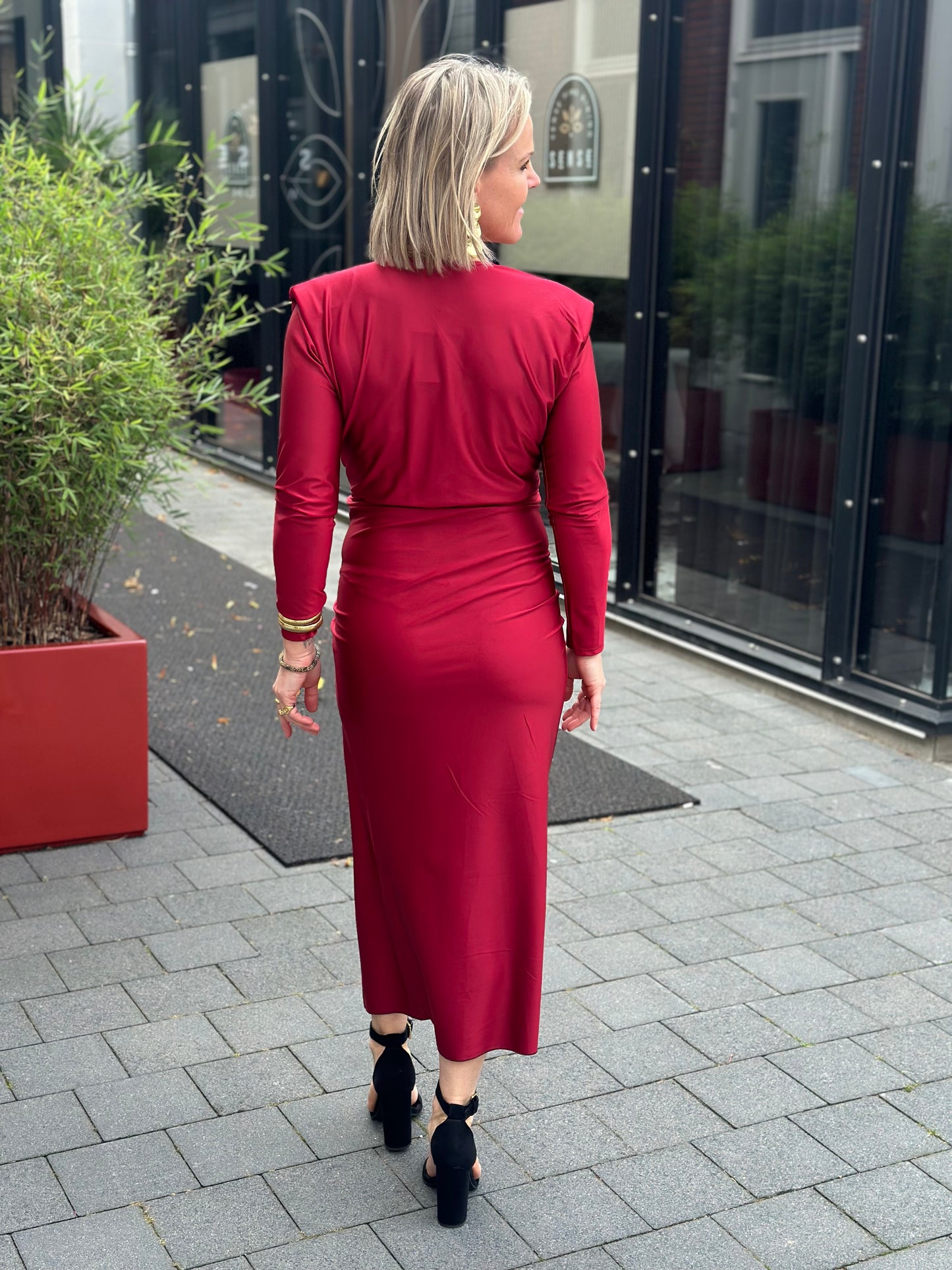 Pamela Dress diep rood