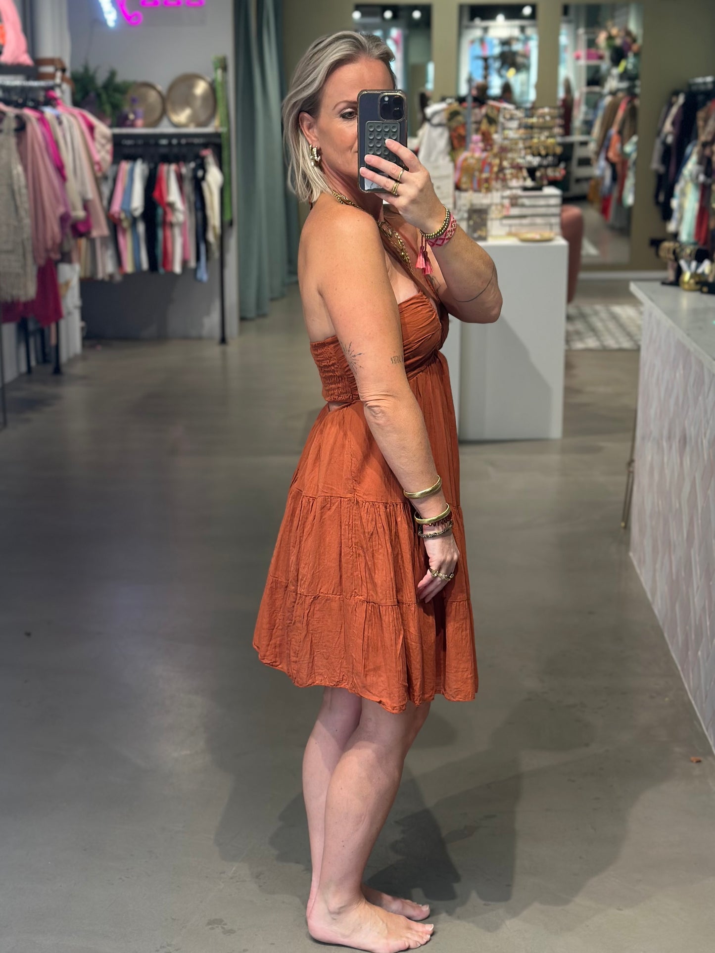 Lovely Dress kort brique
