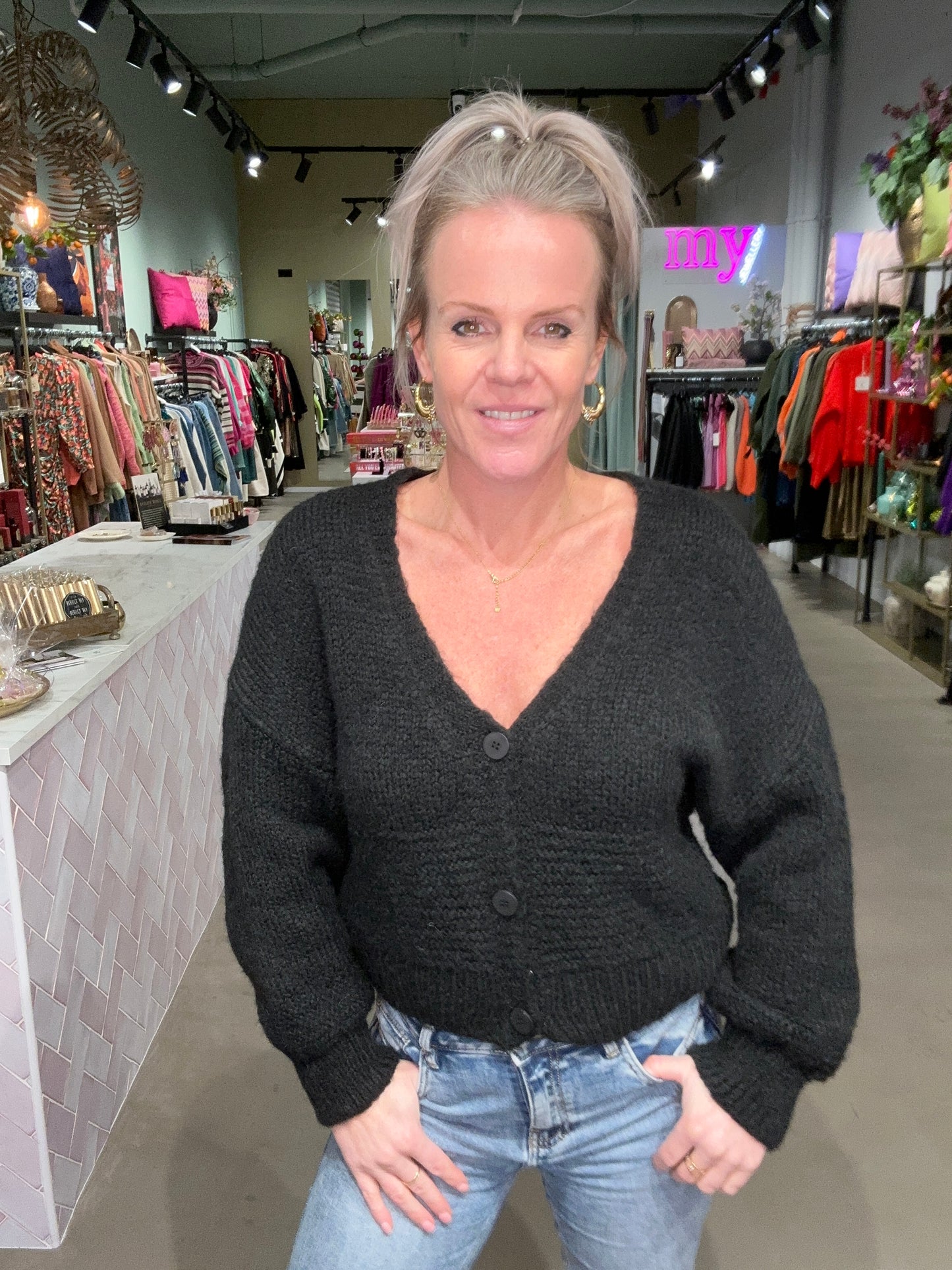 Soft Cardigan zwart