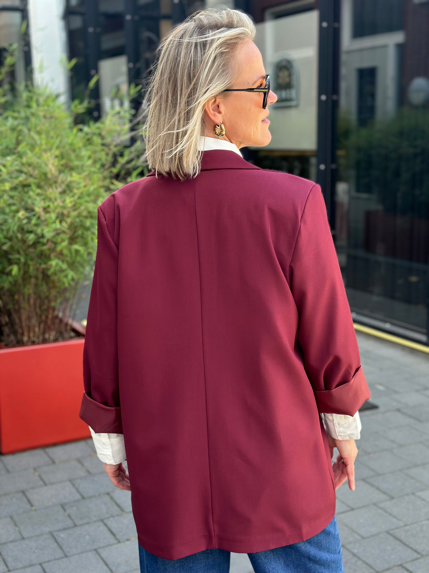 Oversized blazer Bordeaux