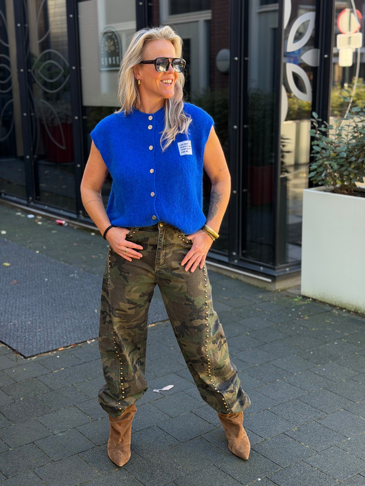 Kobalt knitted Gillet