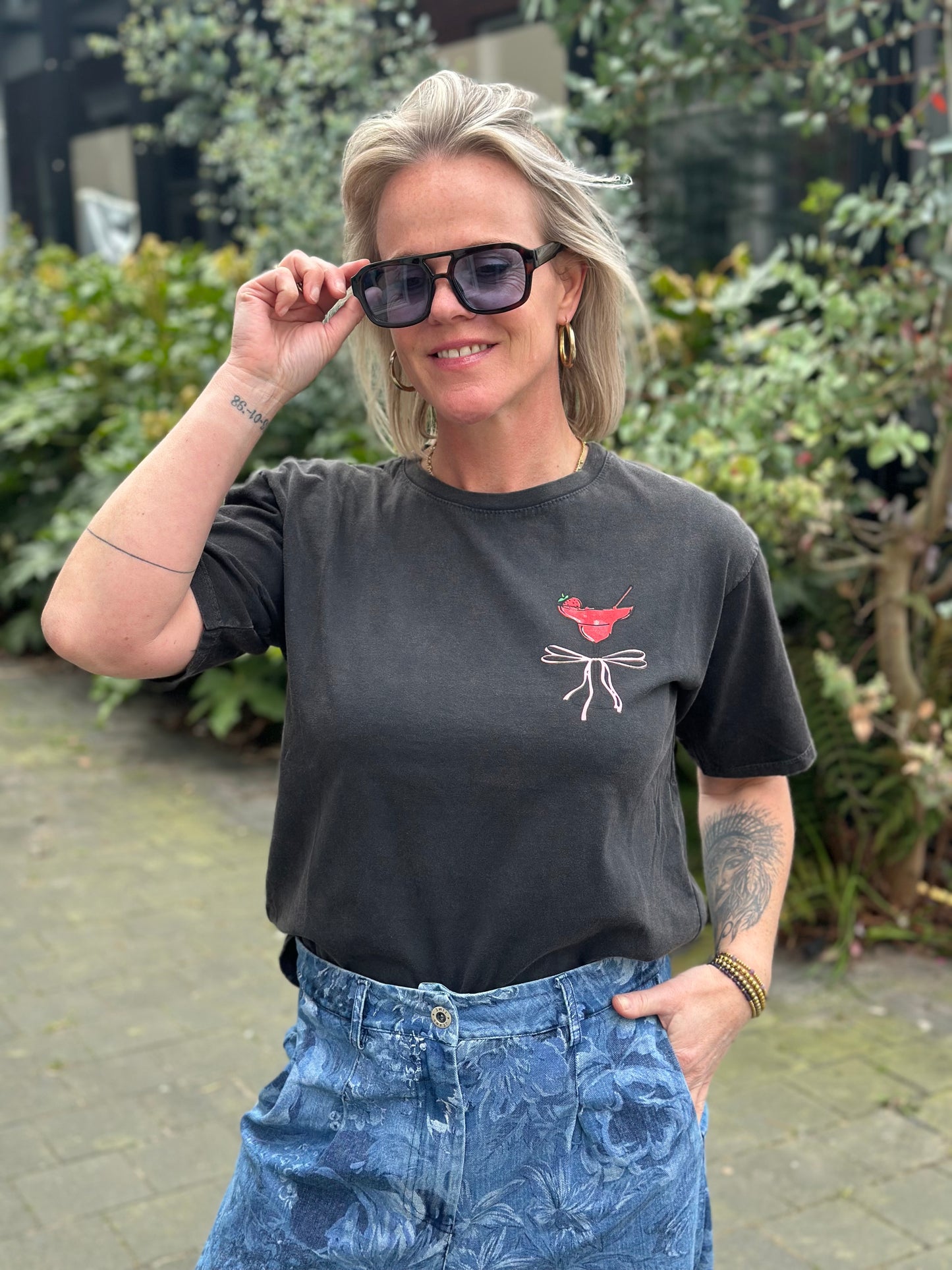 T-shirt Daiquiri donker grijs