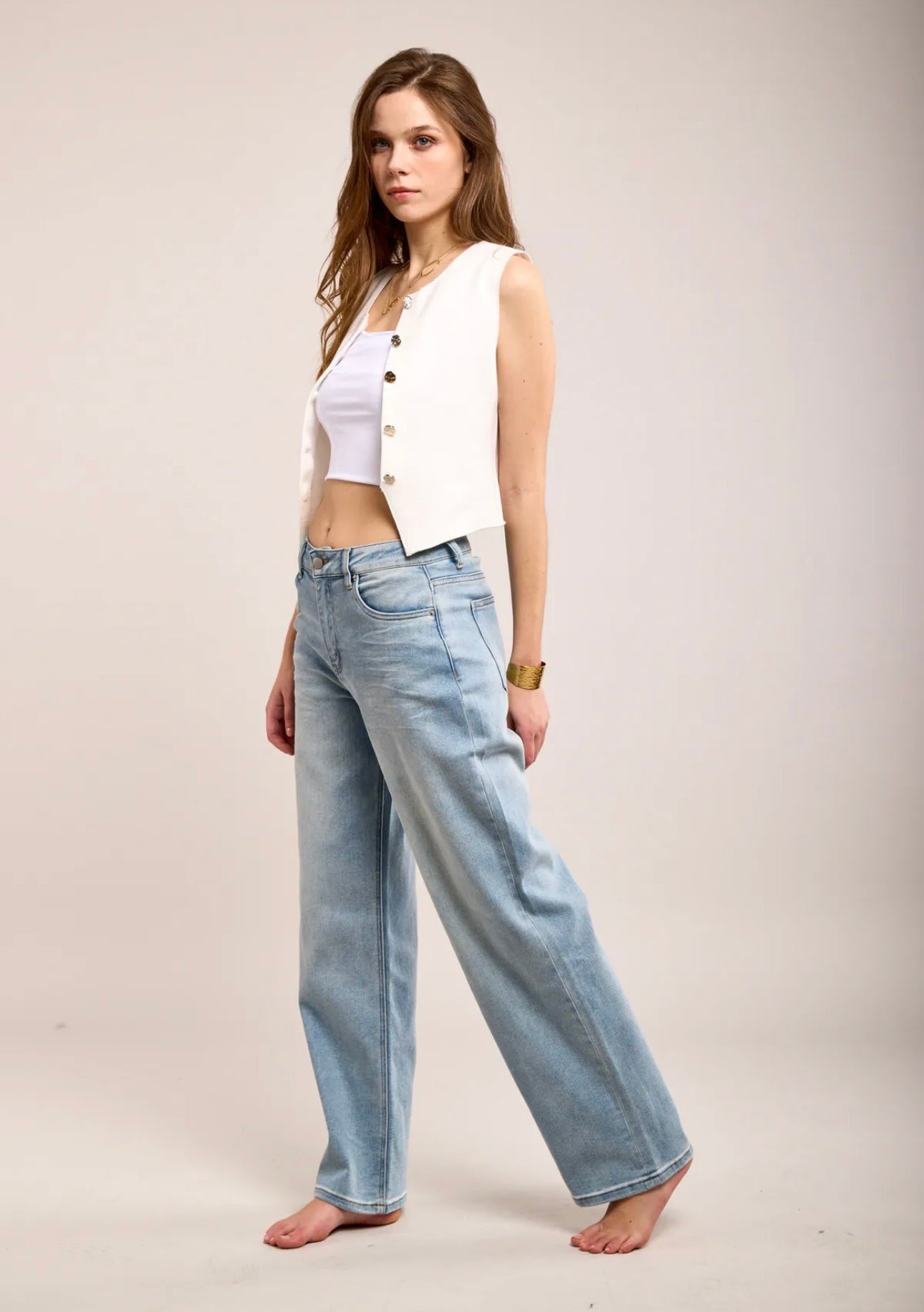 Toxik Wide leg licht blue