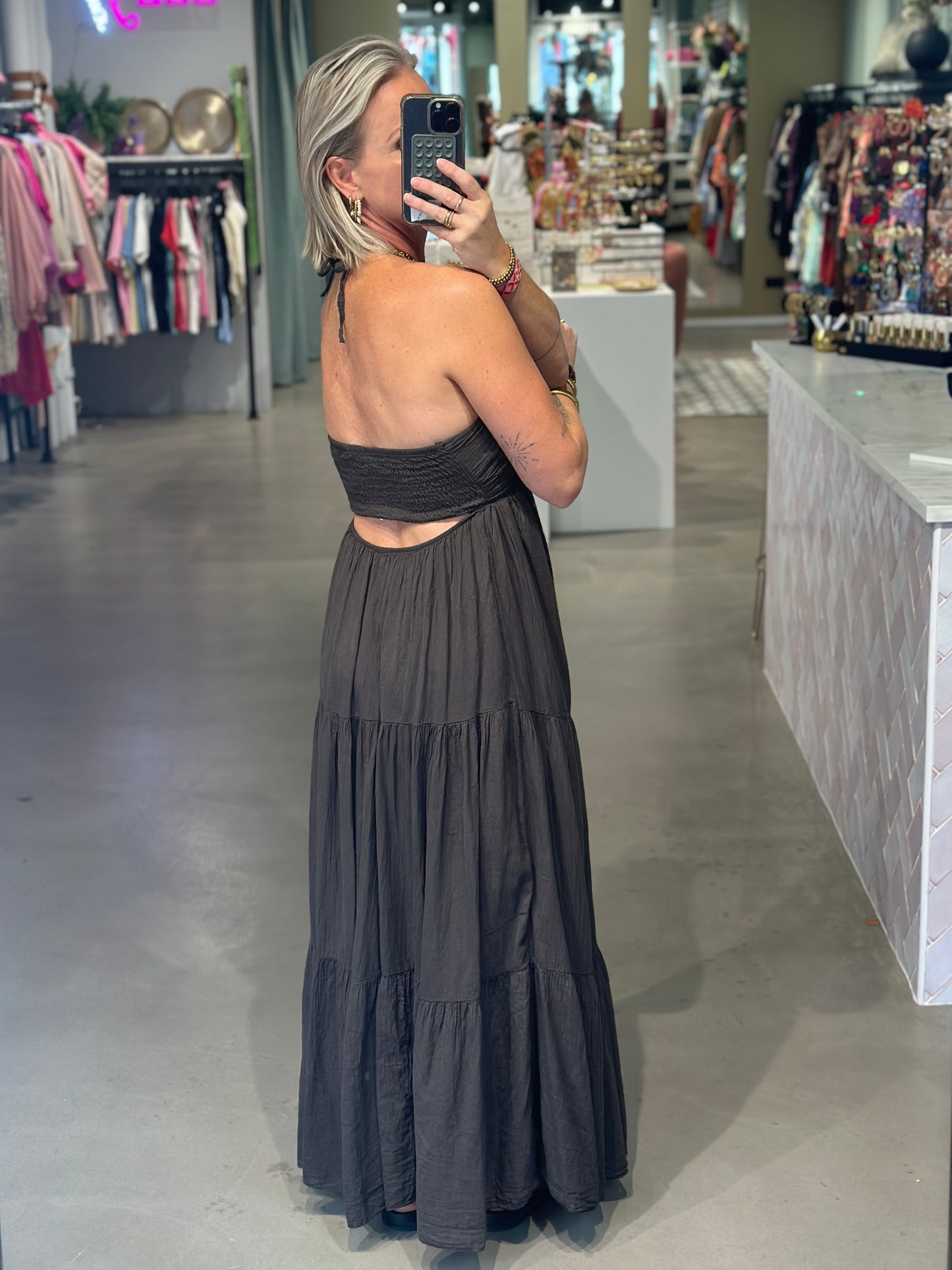 Lovely Dress donker bruin