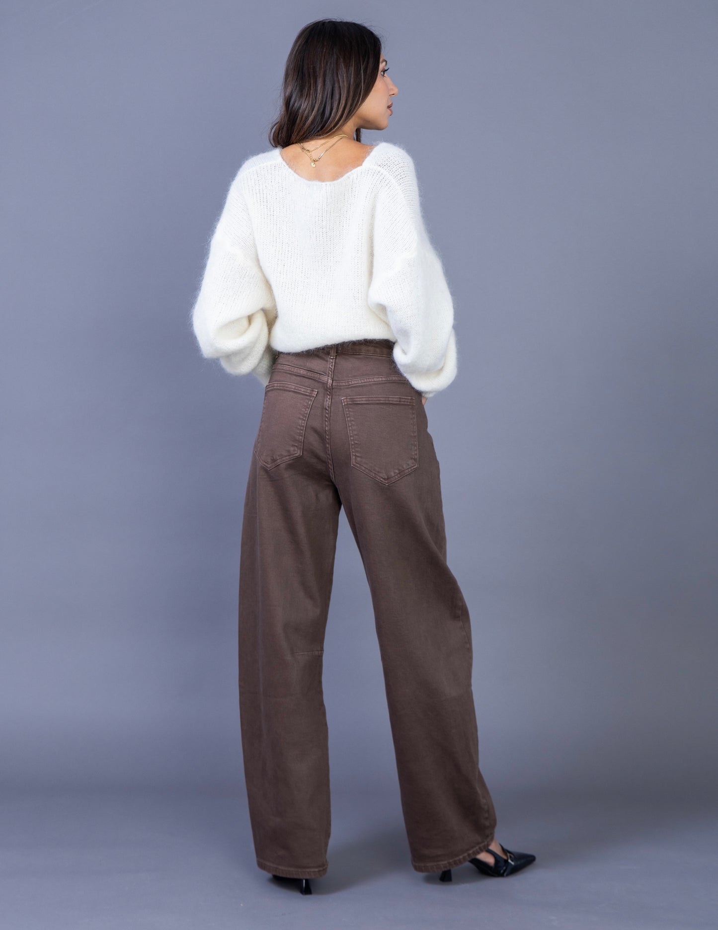 Ana & Lucy Barrel Jeans bruin