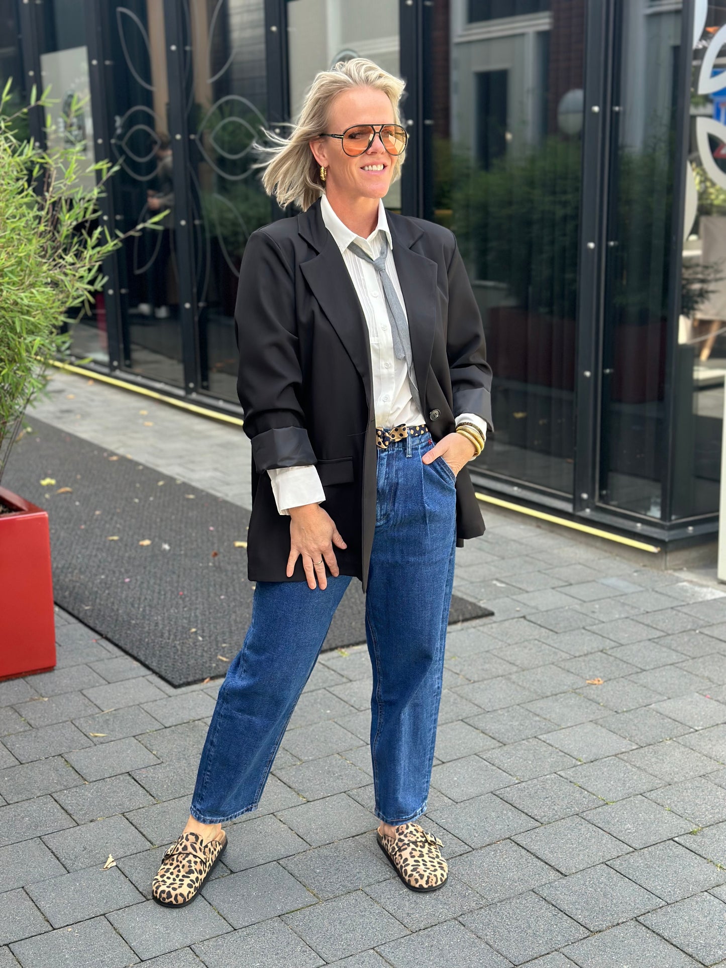 Oversized blazer zwart