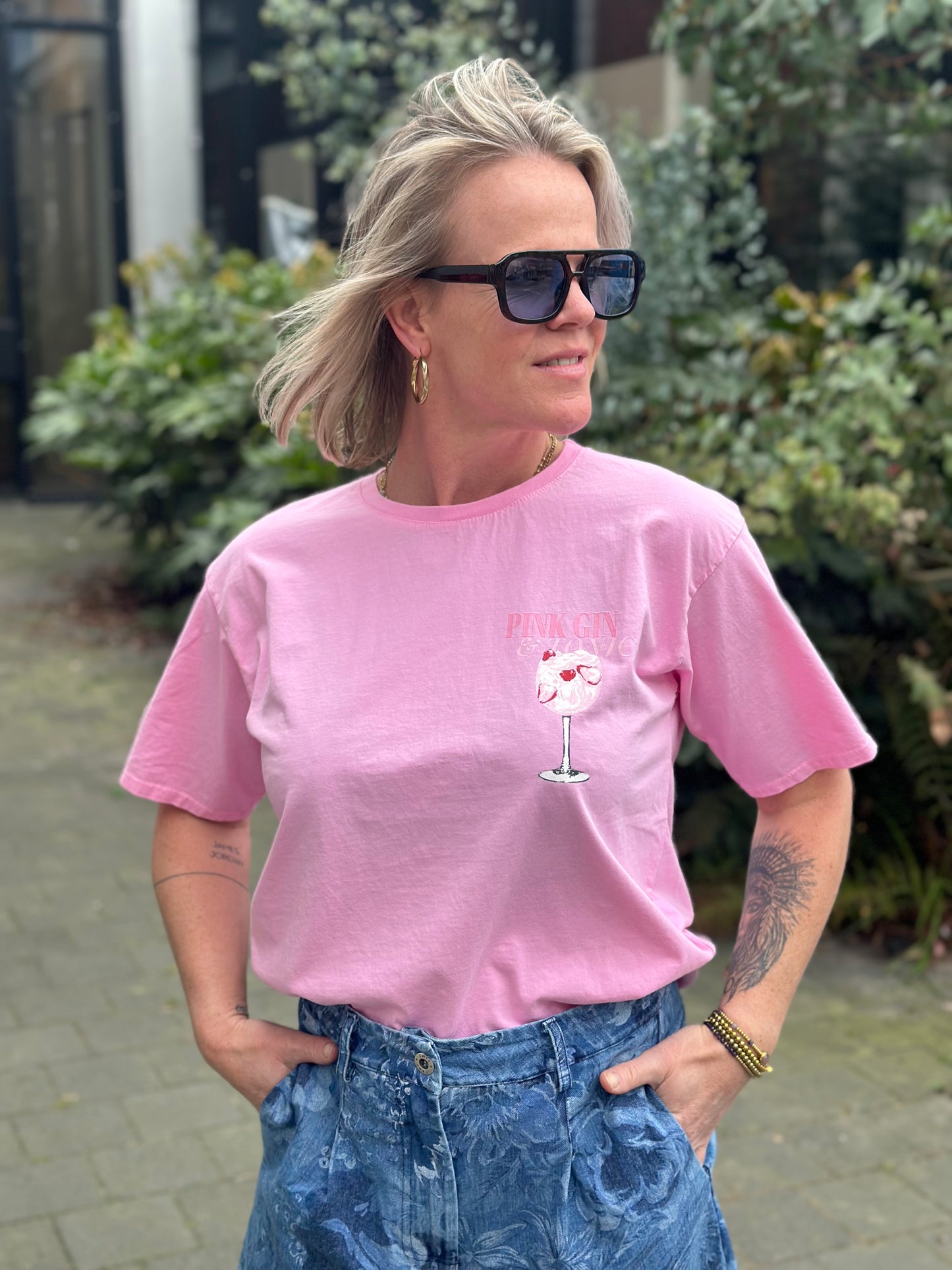 T-shirt pink gin roze
