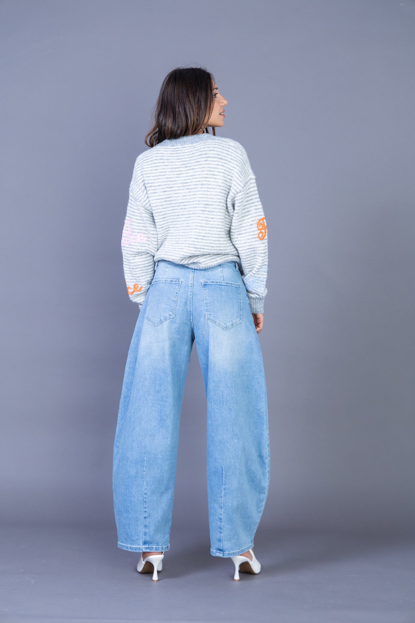 Ana & Lucy - Barrel Loose Jeans light blue