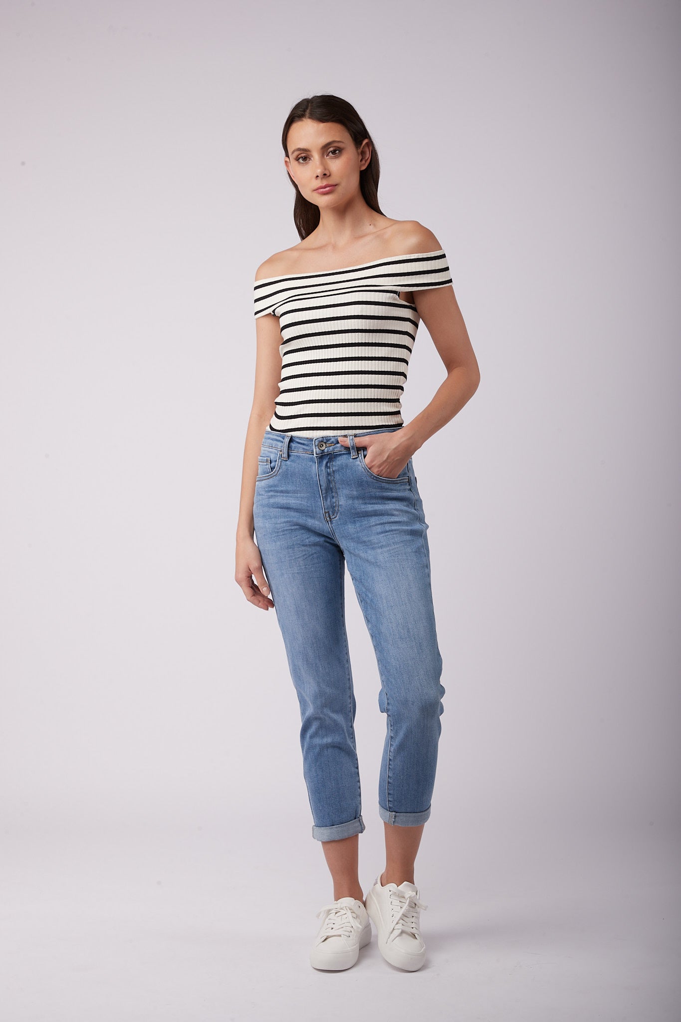 Boyfriend jeans mid blue