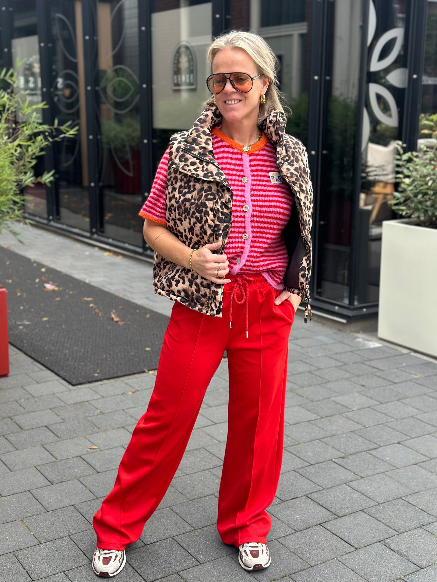 Scubba Sweat broek rood