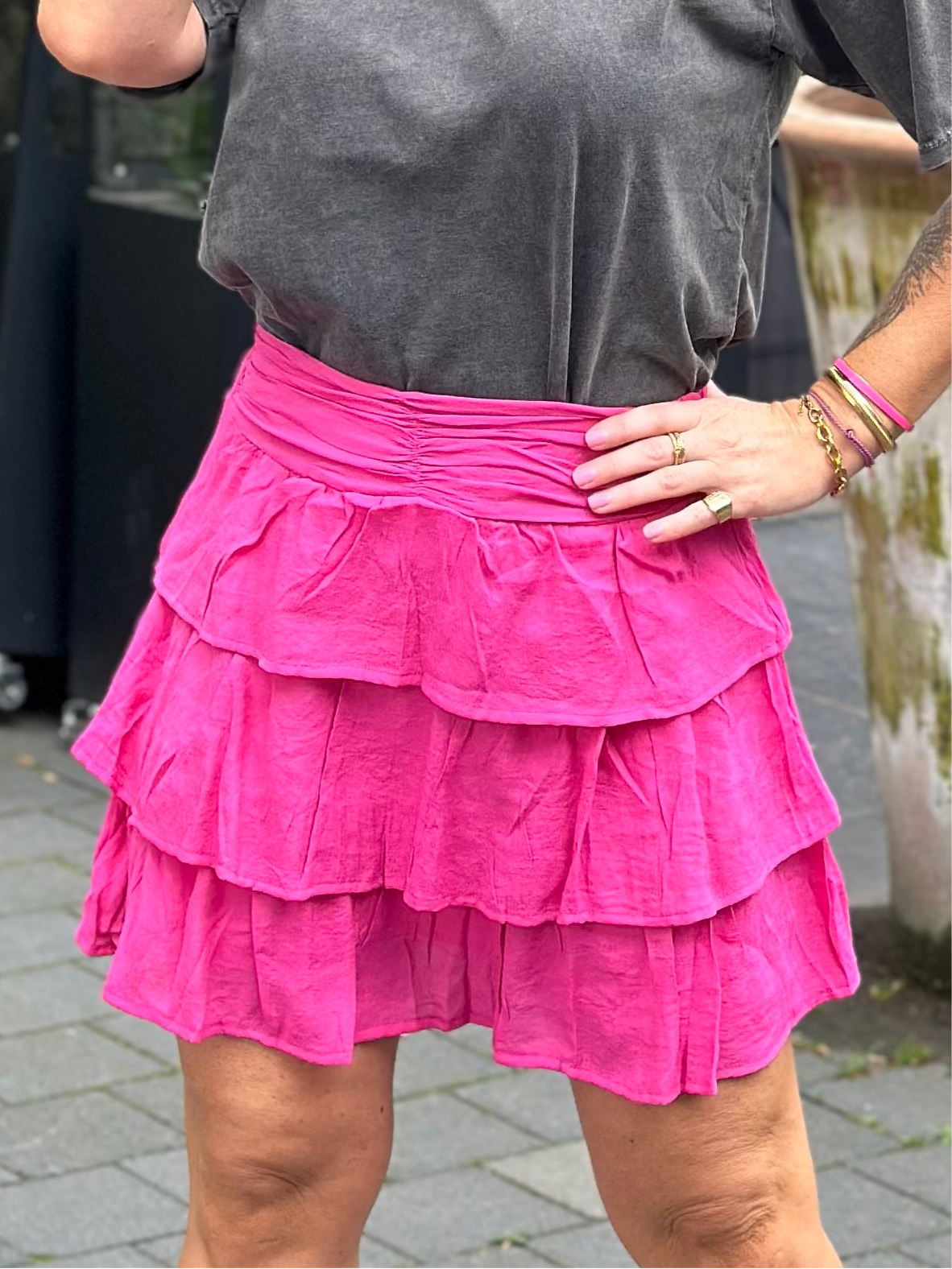 Kort rokje Lilly fuchsia