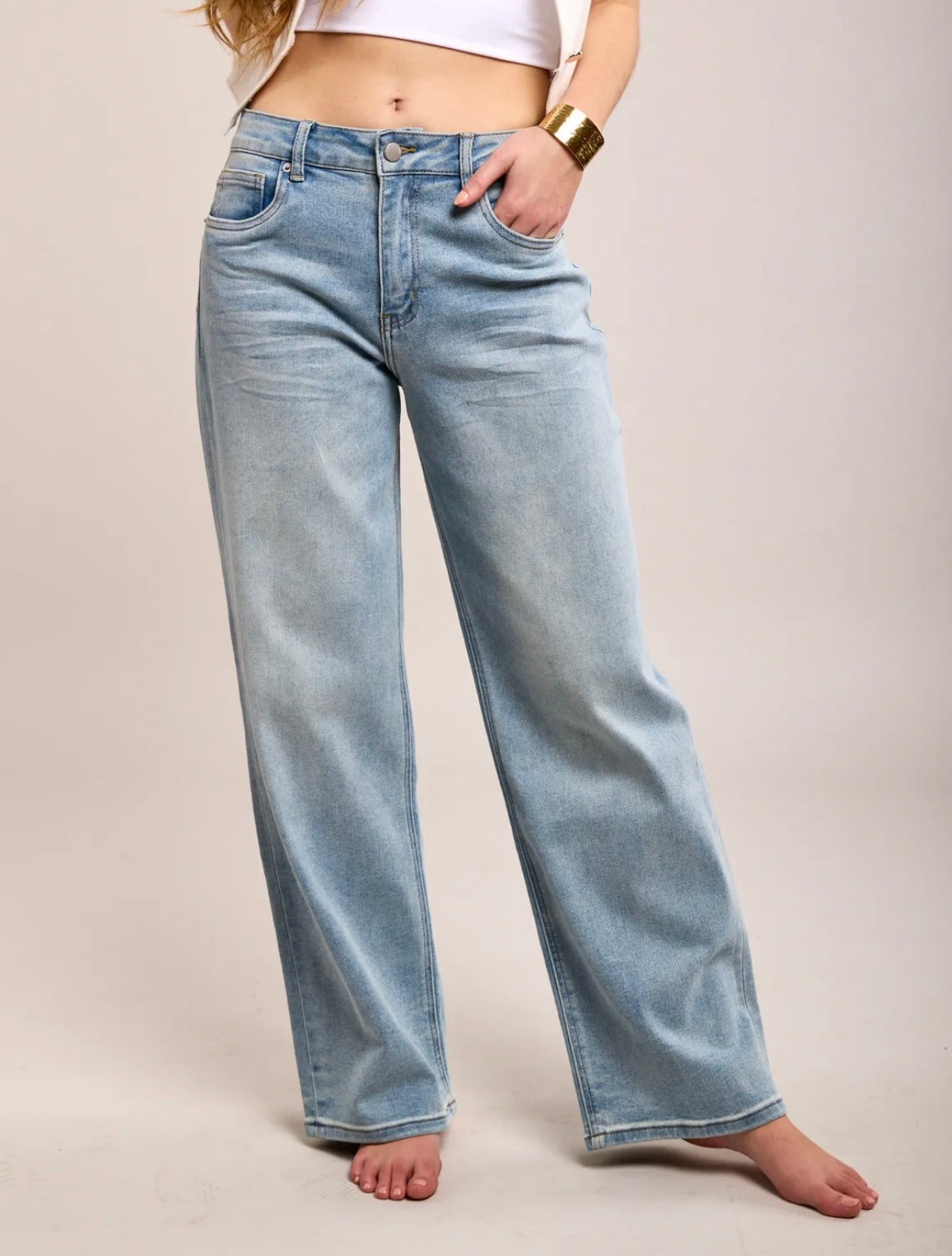 Toxik Wide leg licht blue