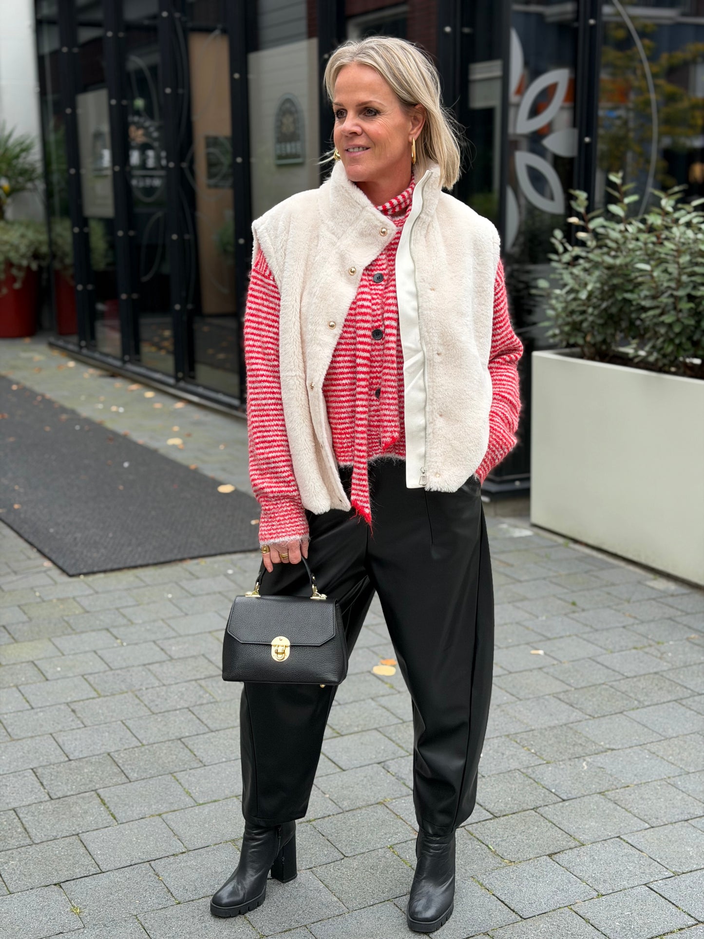 Leather look ballon broek