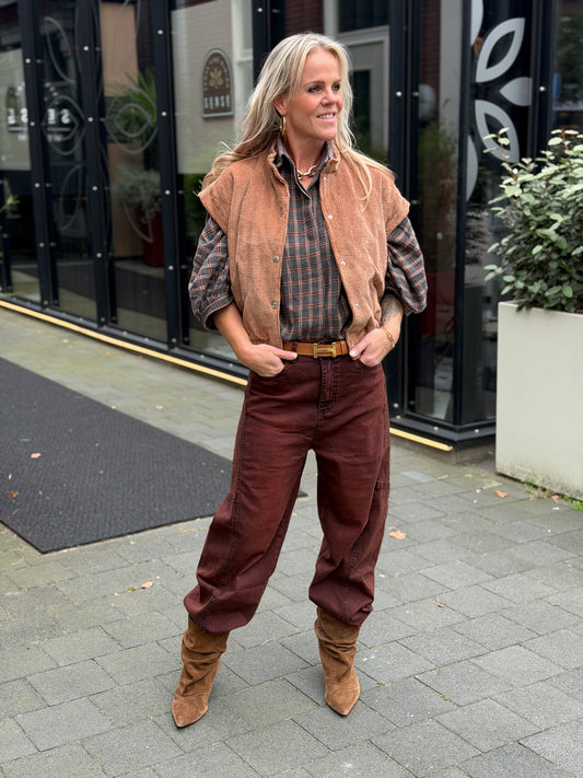 rib bodywarmer Camel