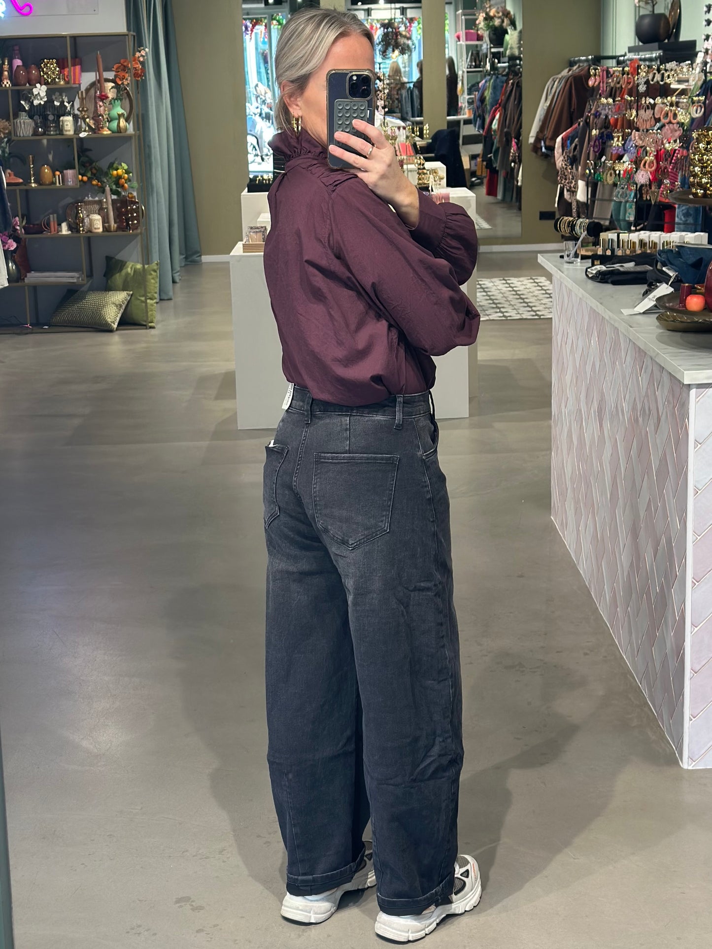 Ana & Lucy Barrel Loose Jeans dark grey