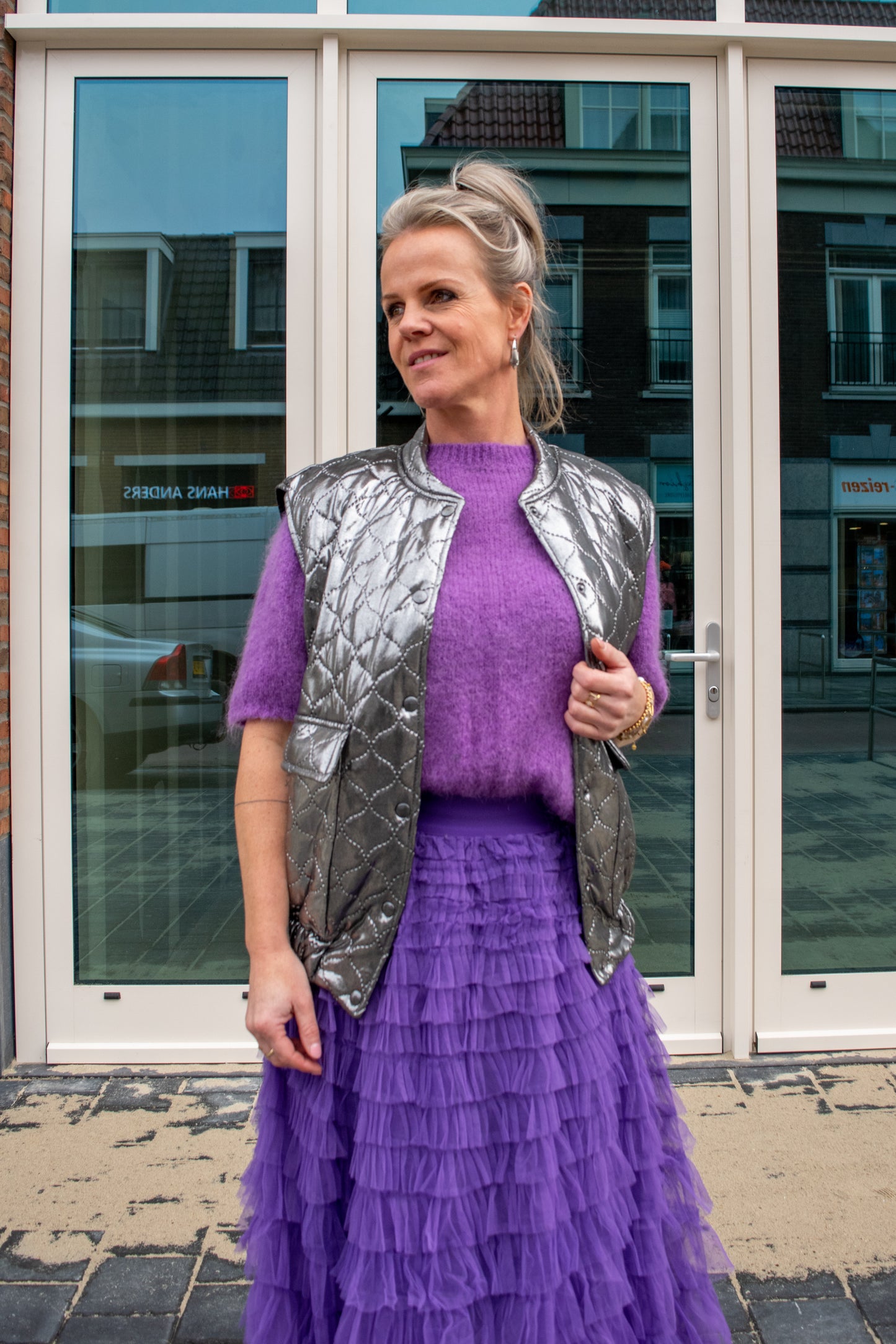Silver padded bodywarmer
