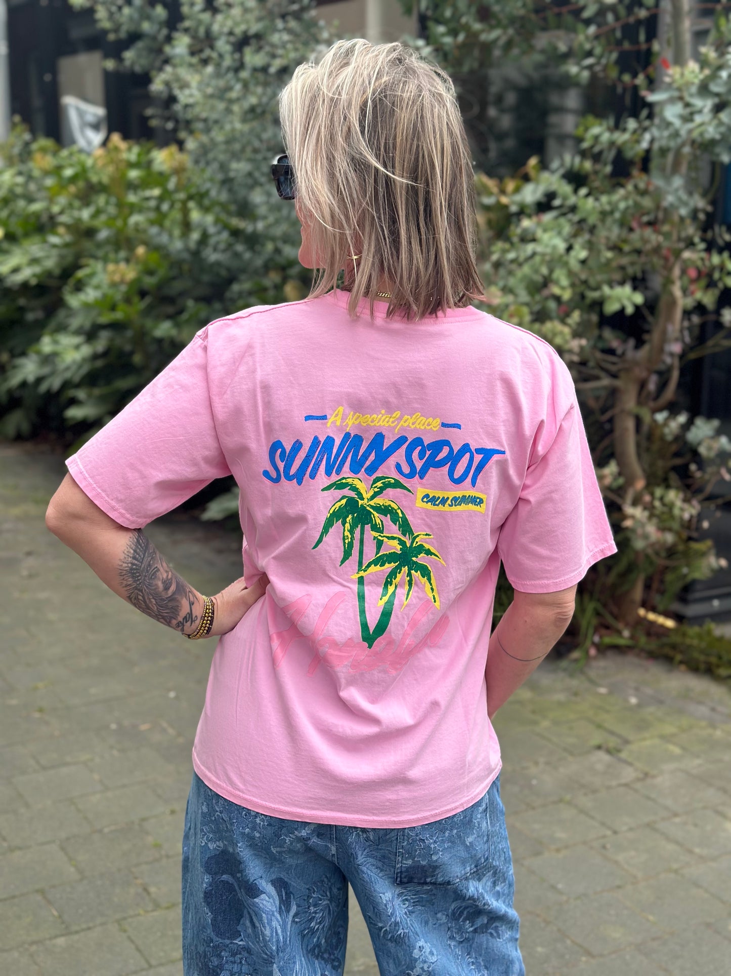 T-shirt Honolulu roze