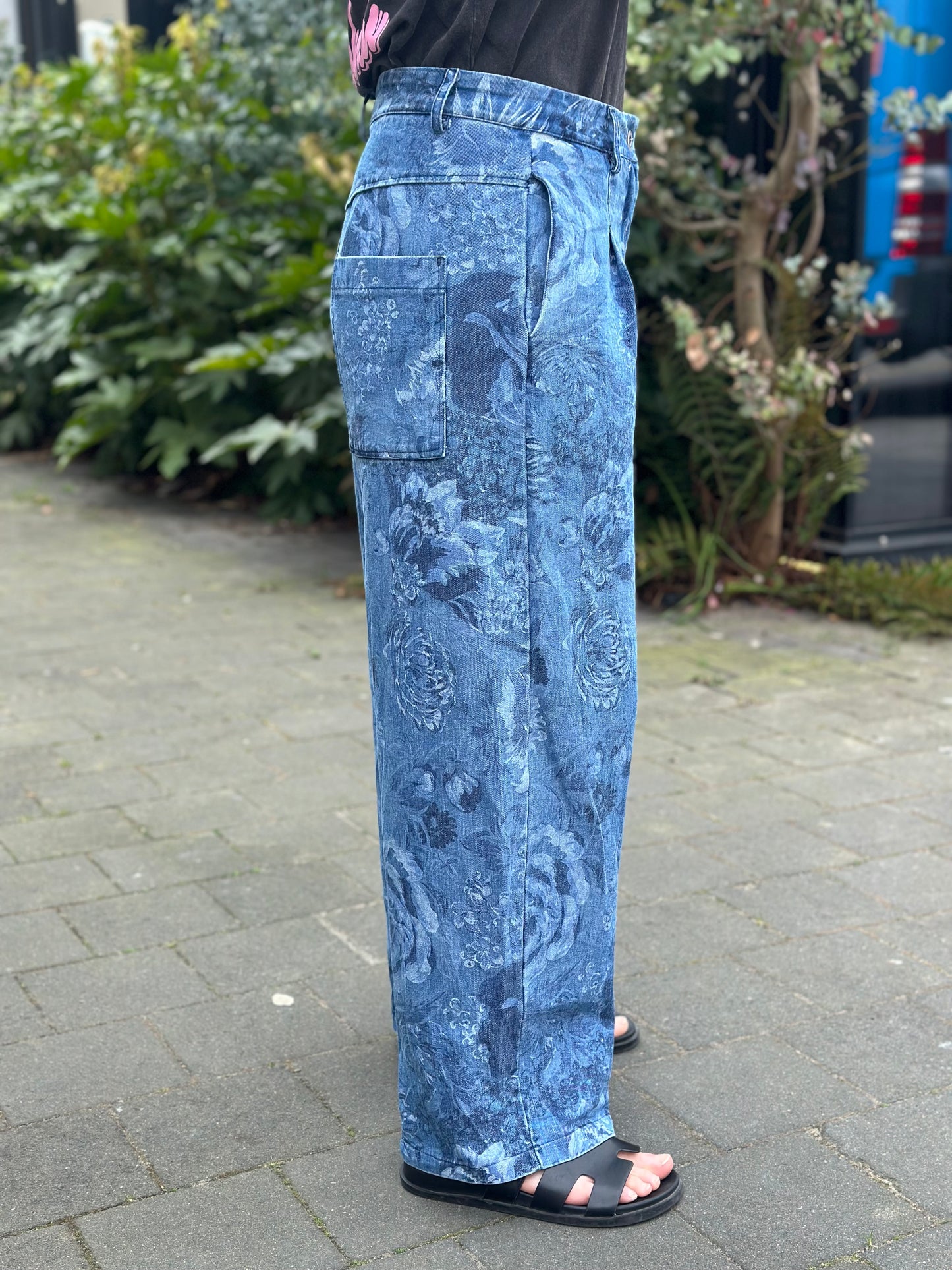 flower jeans balloon fit