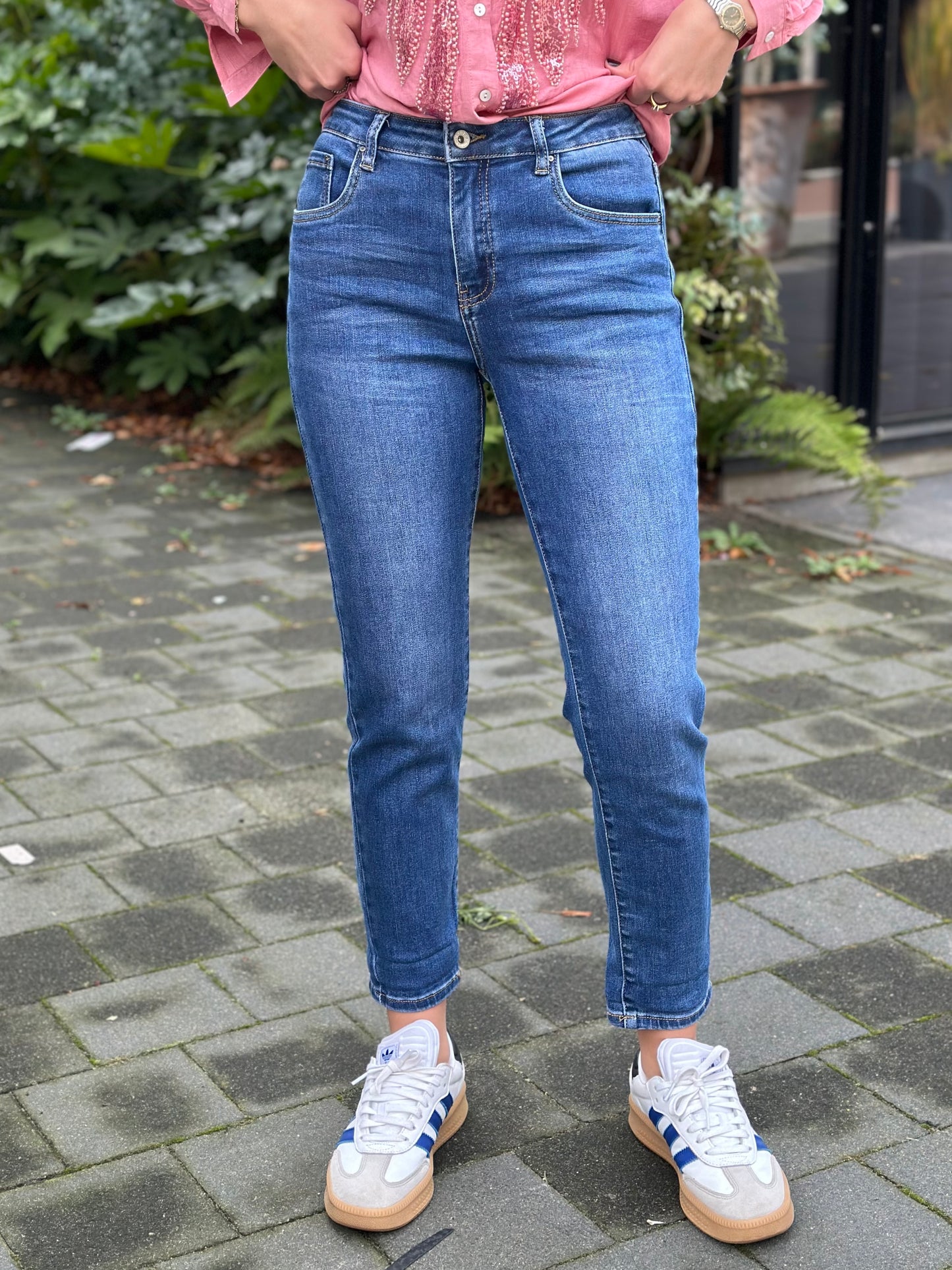 Boyfriend jeans donker blauw