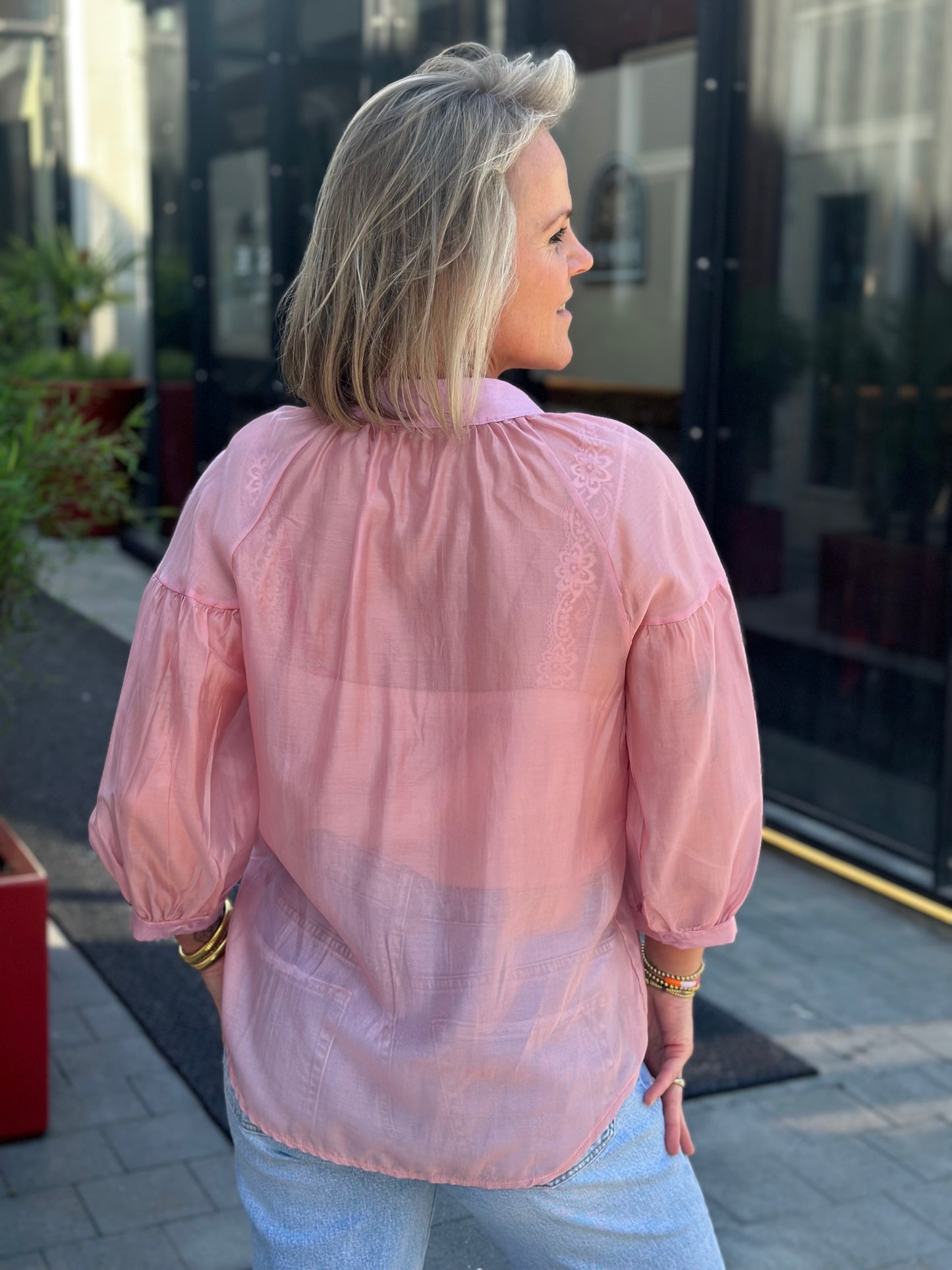 See true blouse roze