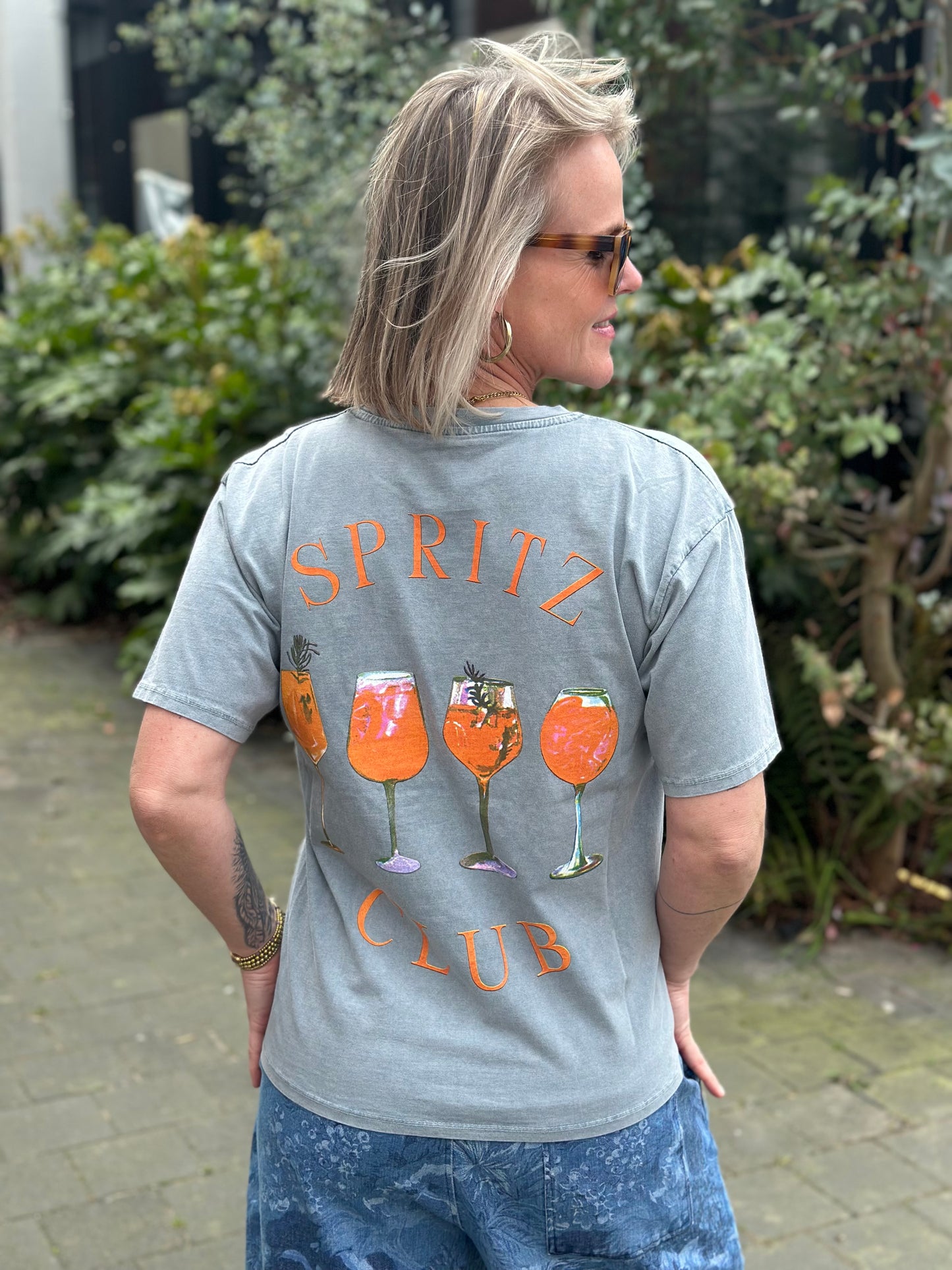 T-shirt Spritz Club licht grijs