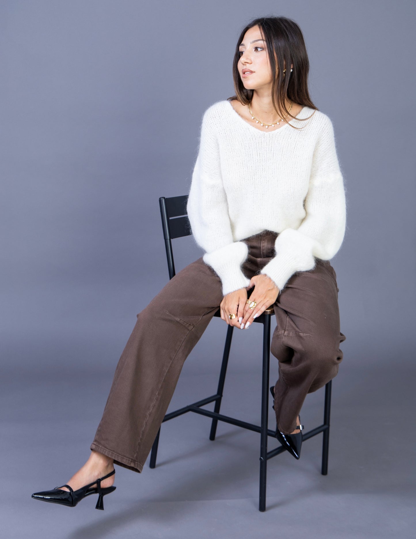 Ana & Lucy Barrel Jeans bruin