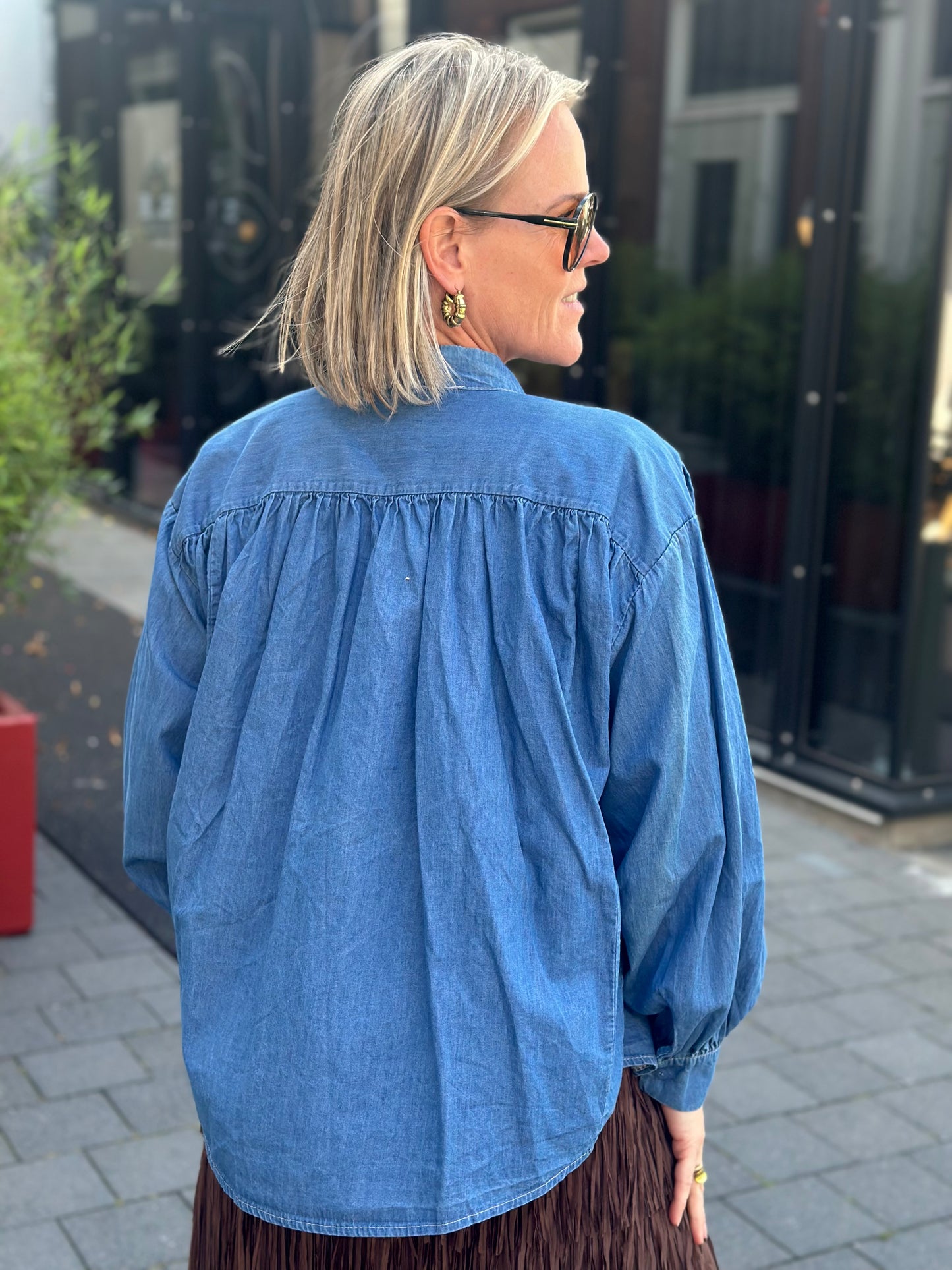 Denim blouse