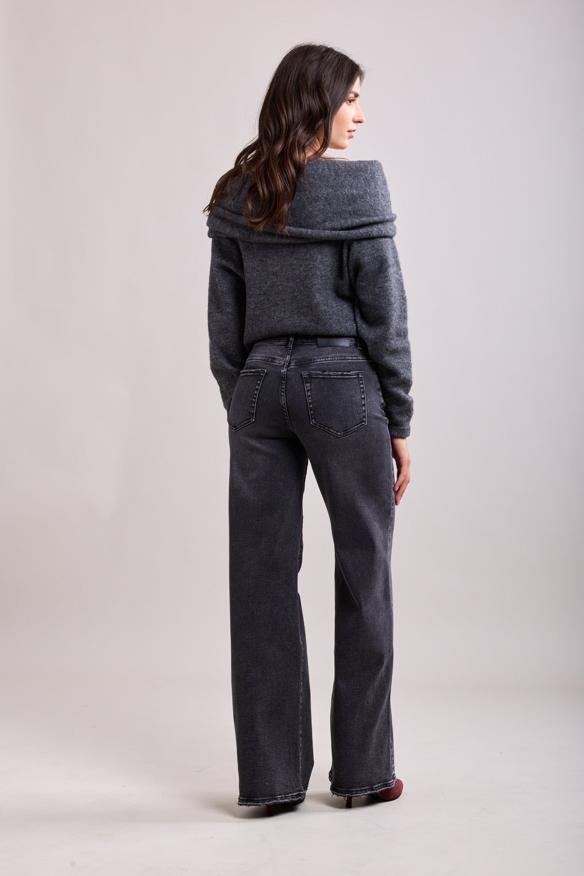 Toxik Wide leg jeans 85 d grijs