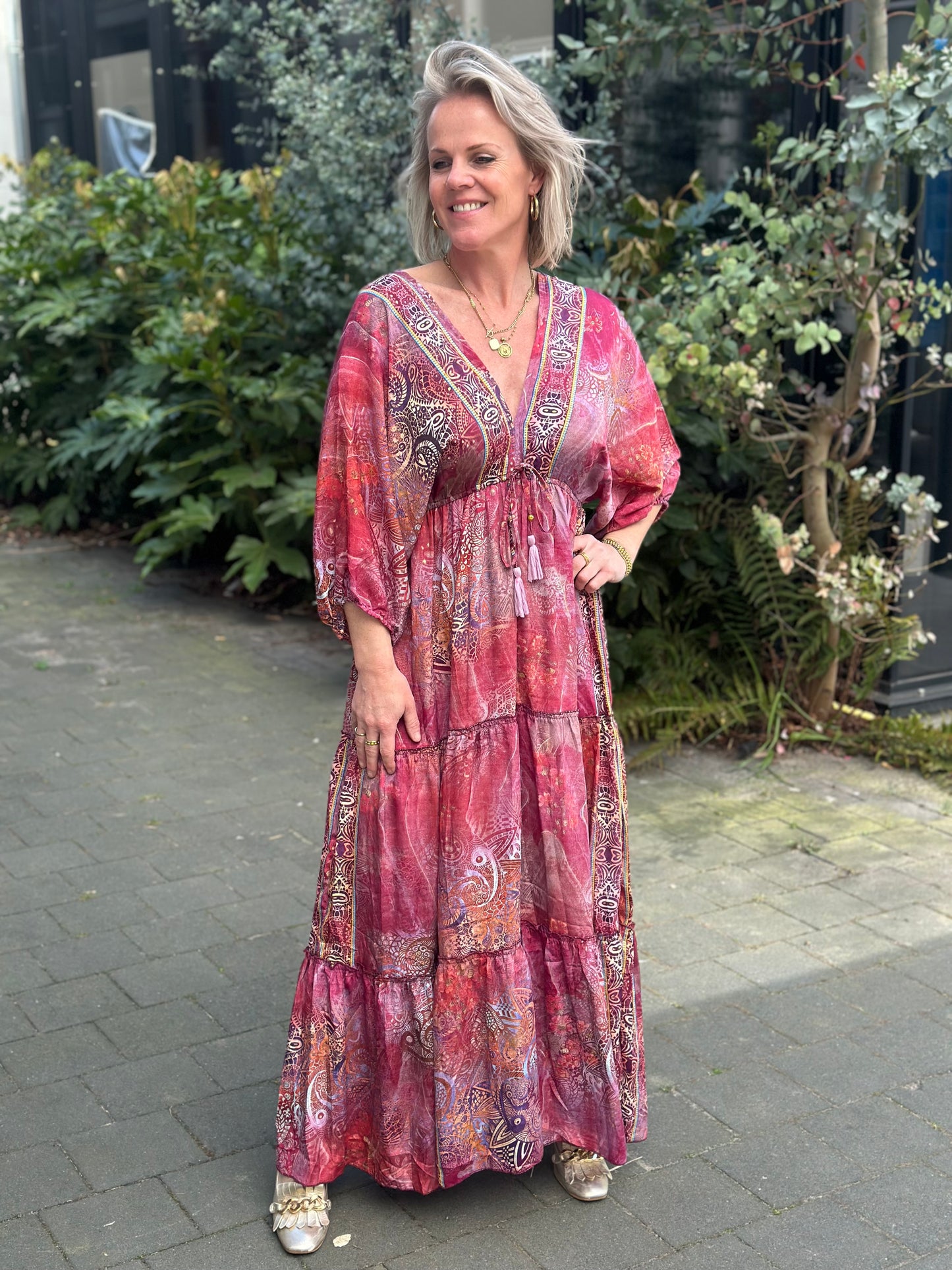 Ibiza Dress bordo/roze
