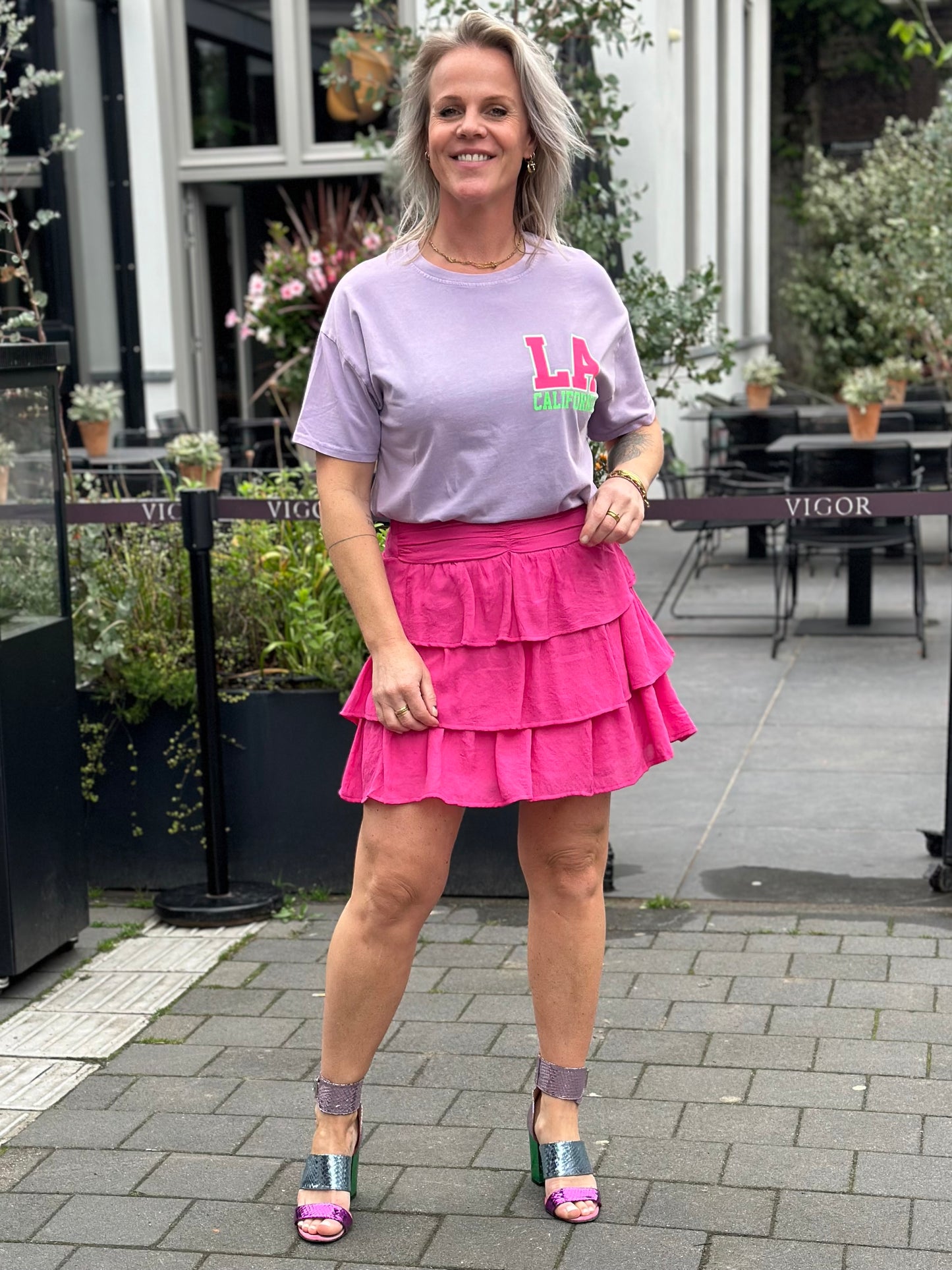 Kort rokje Lilly fuchsia