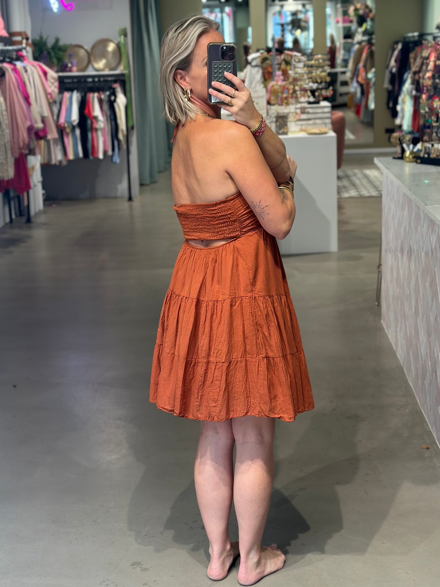 Lovely Dress kort brique