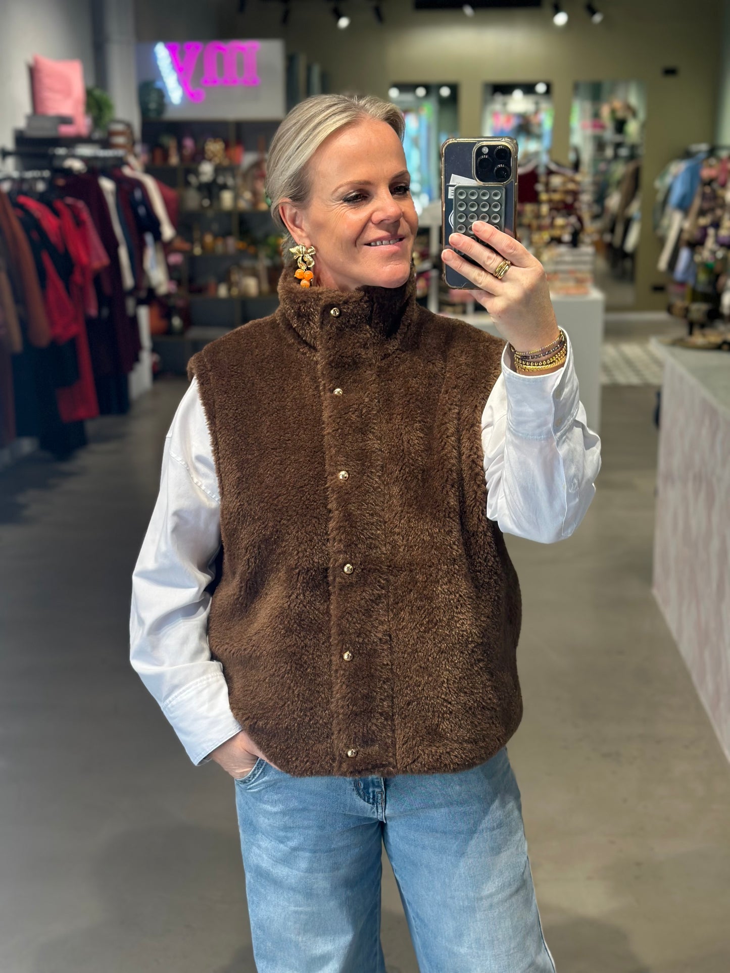 Teddy bodywarmer bruin