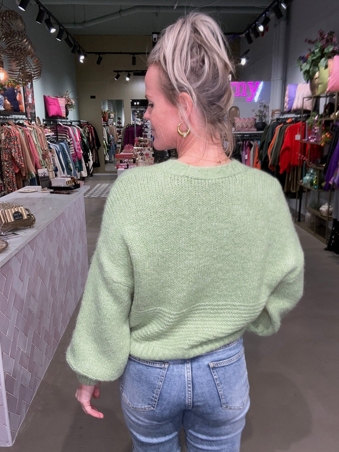 Soft Cardigan licht groen
