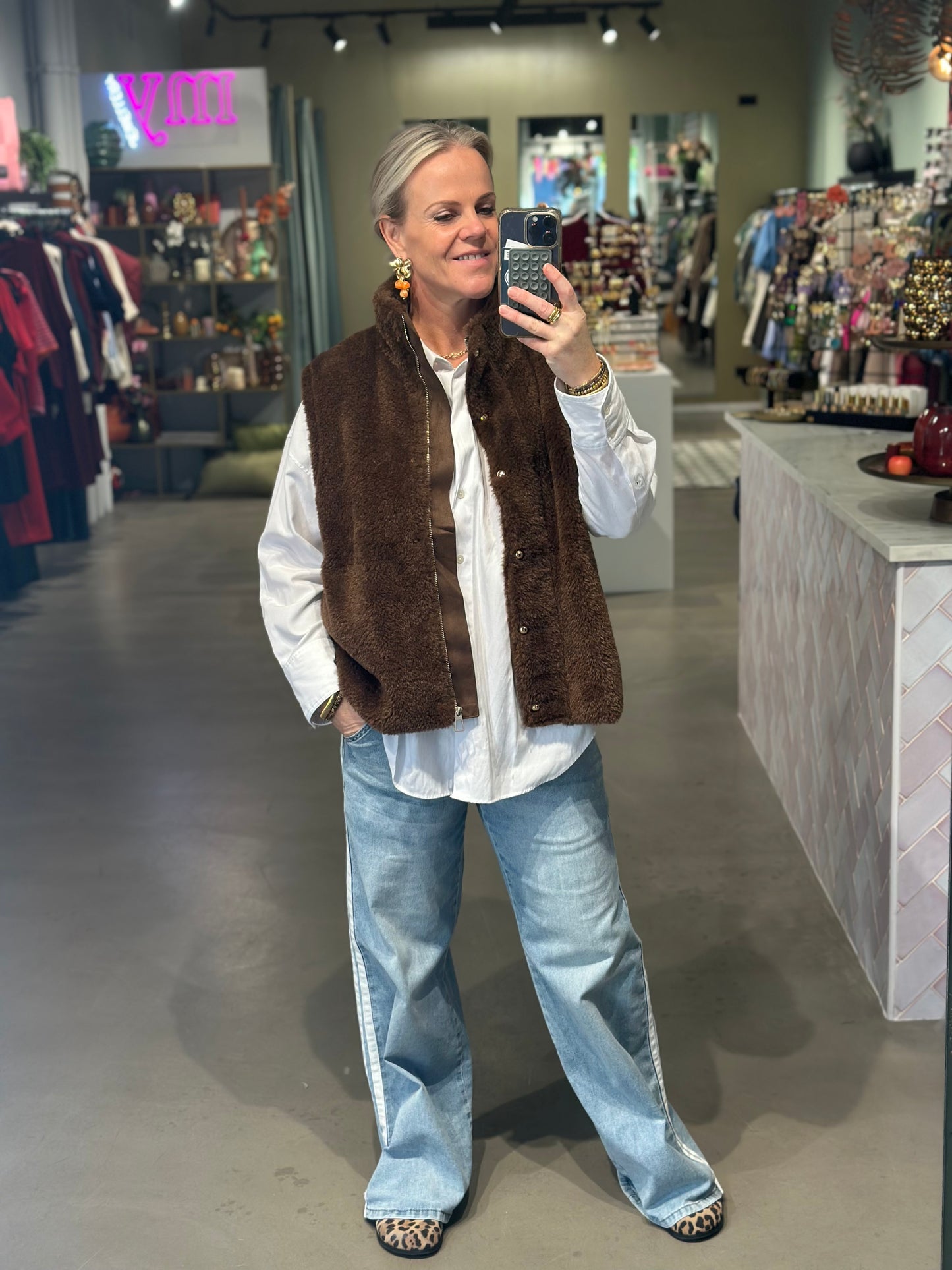 Teddy bodywarmer bruin