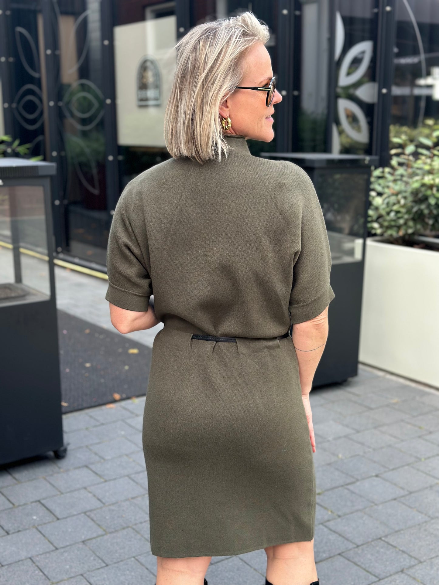 Knitted Dress Violet khaki