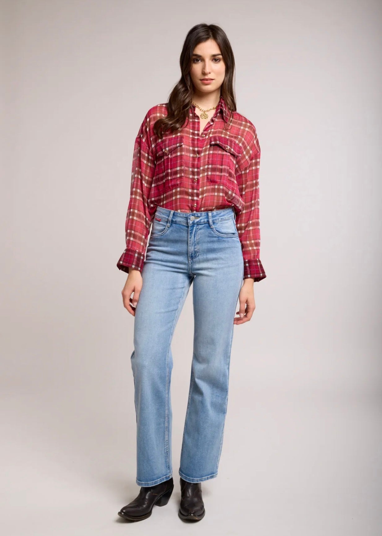 Toxik straight fit jeans mid blue