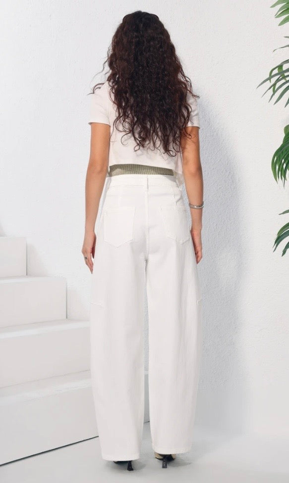 Barrel Jeans ecru
