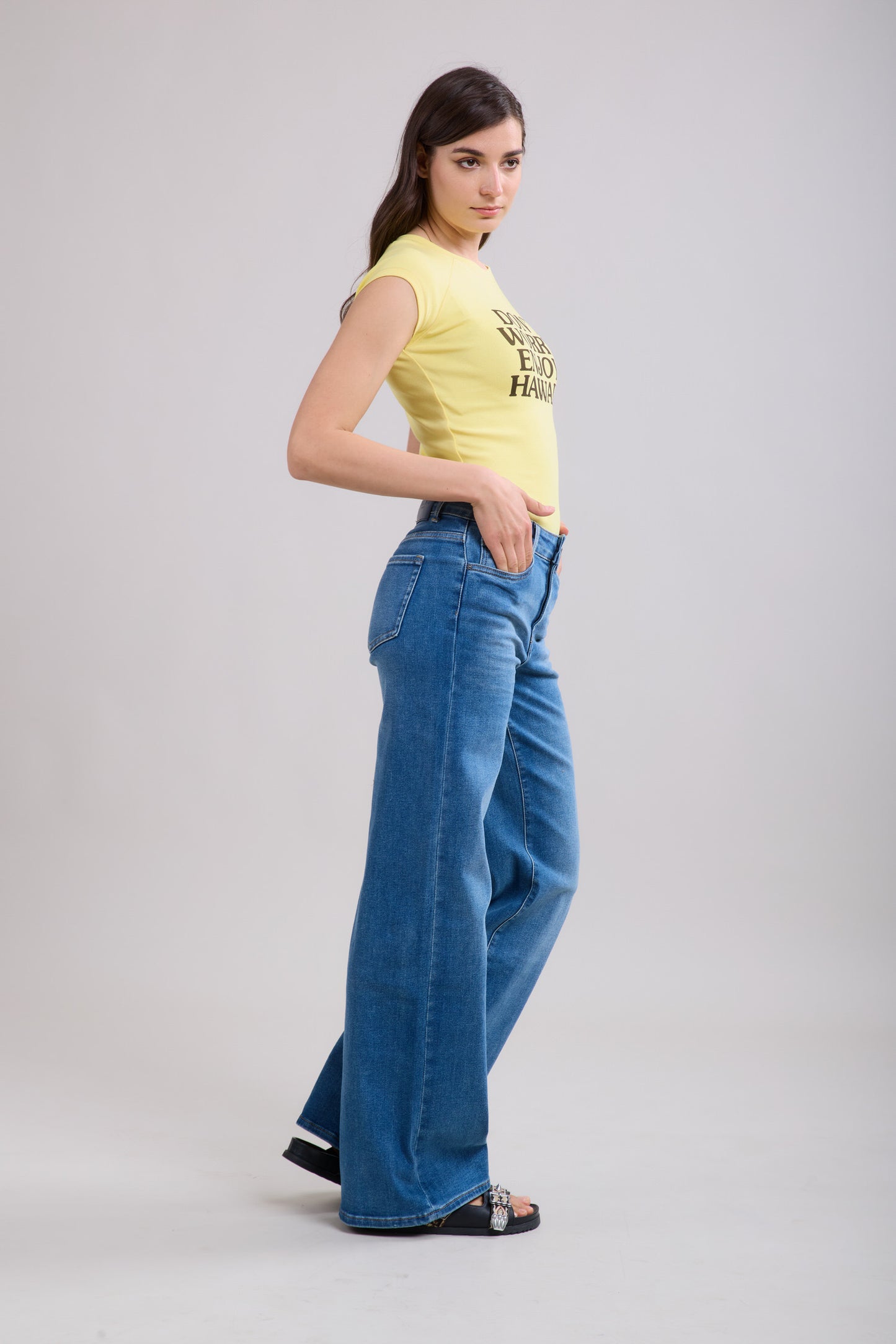 Toxik Wide leg jeans 85 dark blue