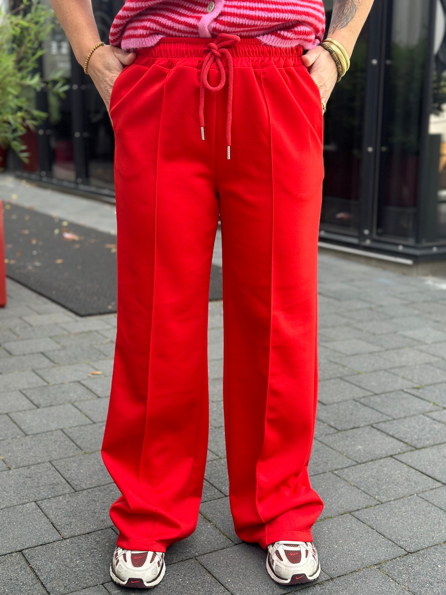 Scubba Sweat broek rood