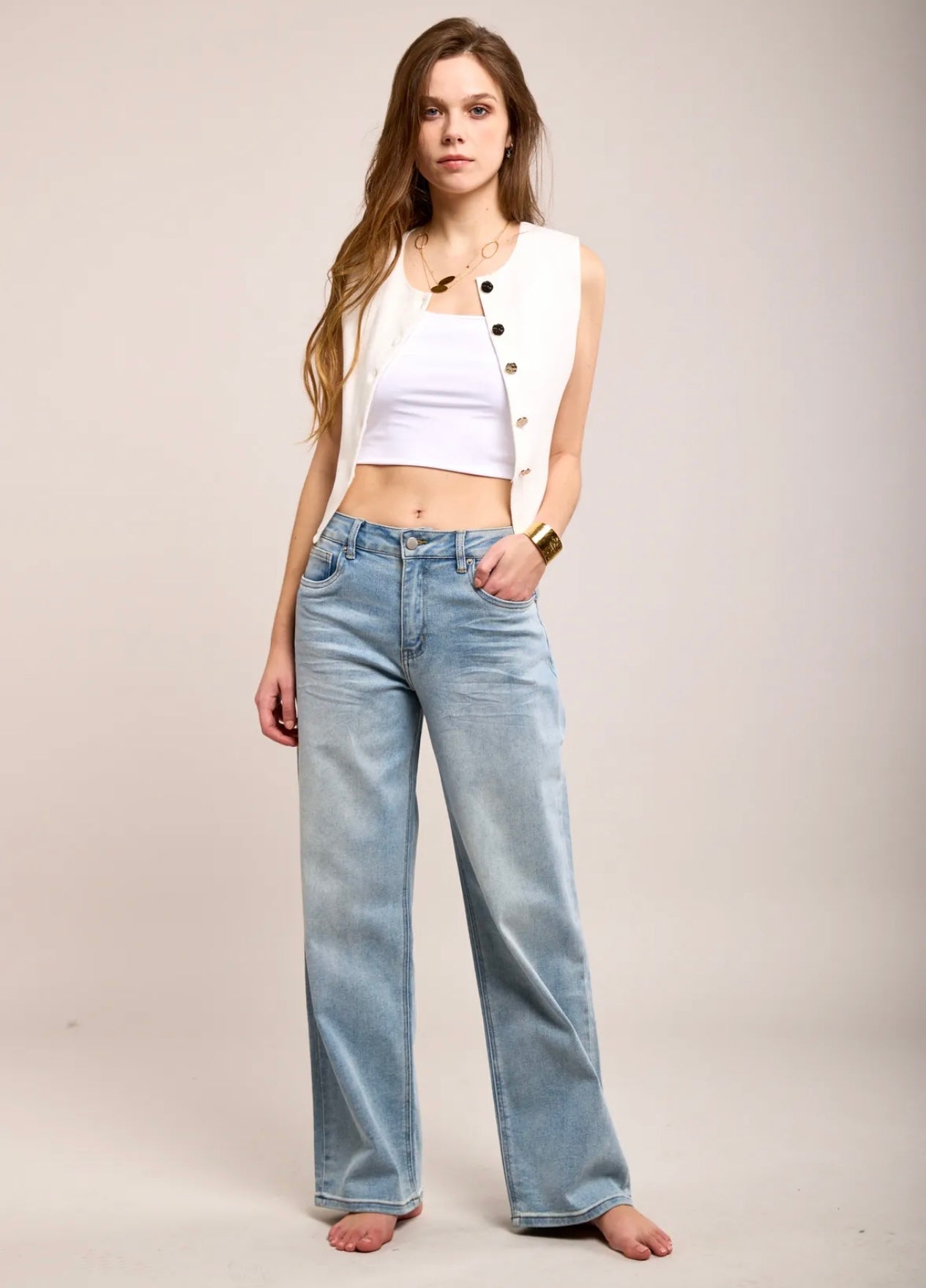 Toxik Wide leg licht blue