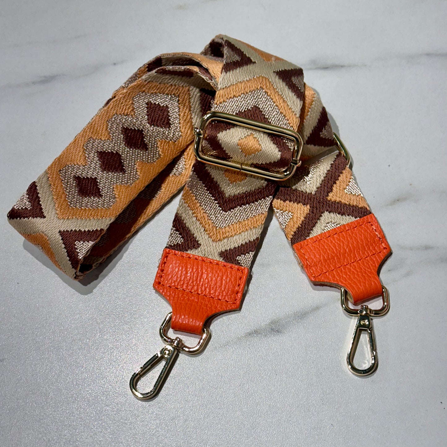 Bag straps oranje bruin